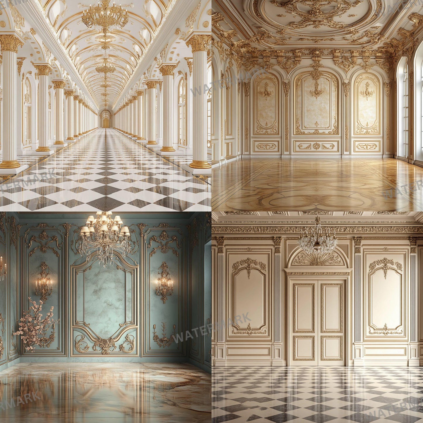 Regal Room Digital Photography Backdrop - Elegant Studio Backdrops For Photographers, Wedding & Senior Backdrops - Digital Background