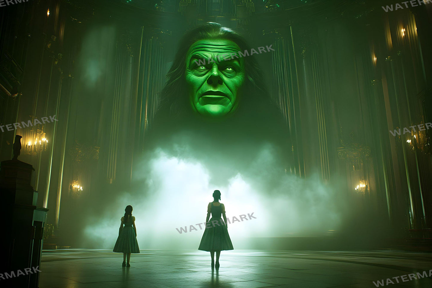 Wizard of Oz Emerald City Backdrops | Great Oz Digital Art Collection | Fantasy Photography Backgrounds & Green Magic