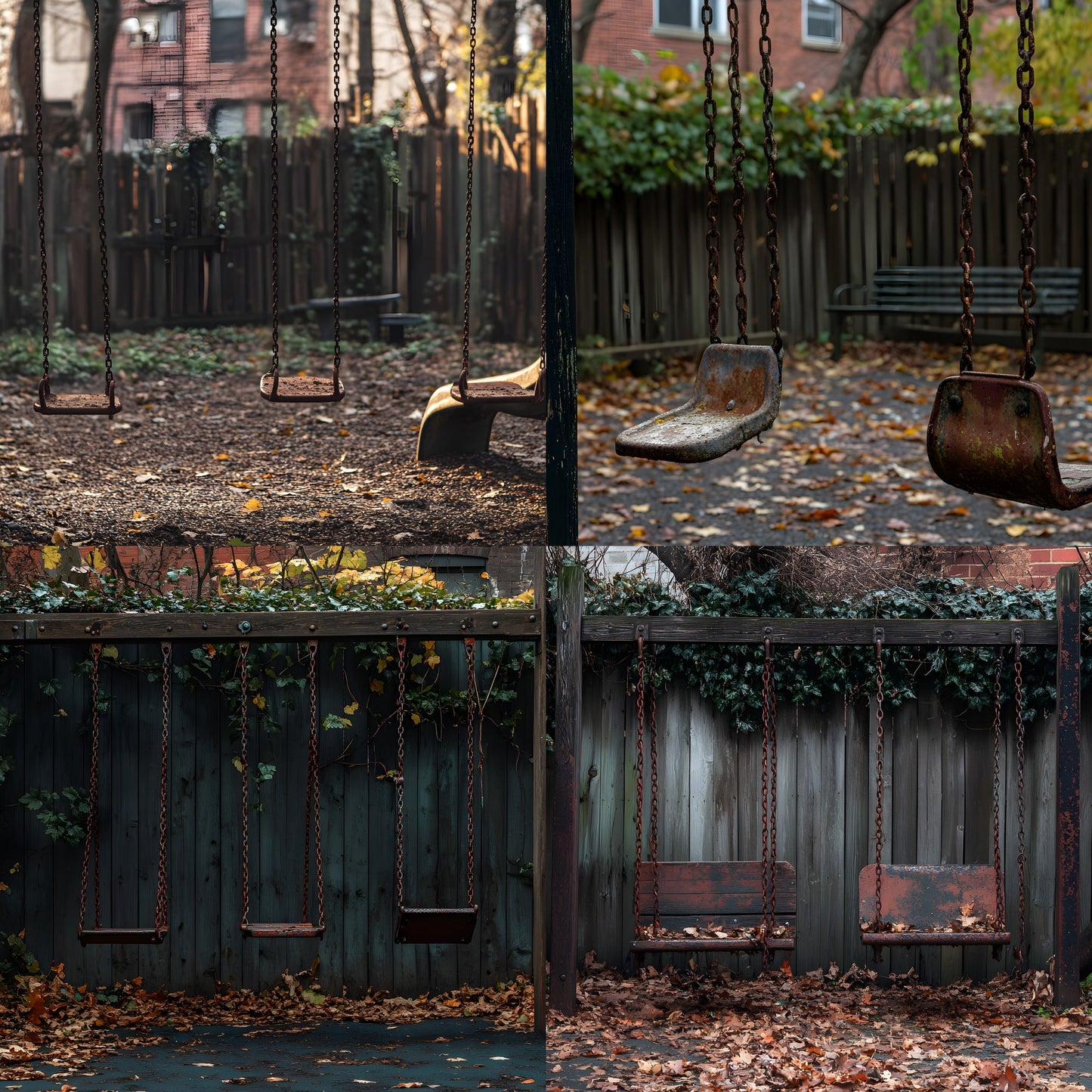 Run-Down Playground Digital Backdrop, Urban Photography Background, Graffiti Grunge Scene for Creative Composites, Photographer Resources