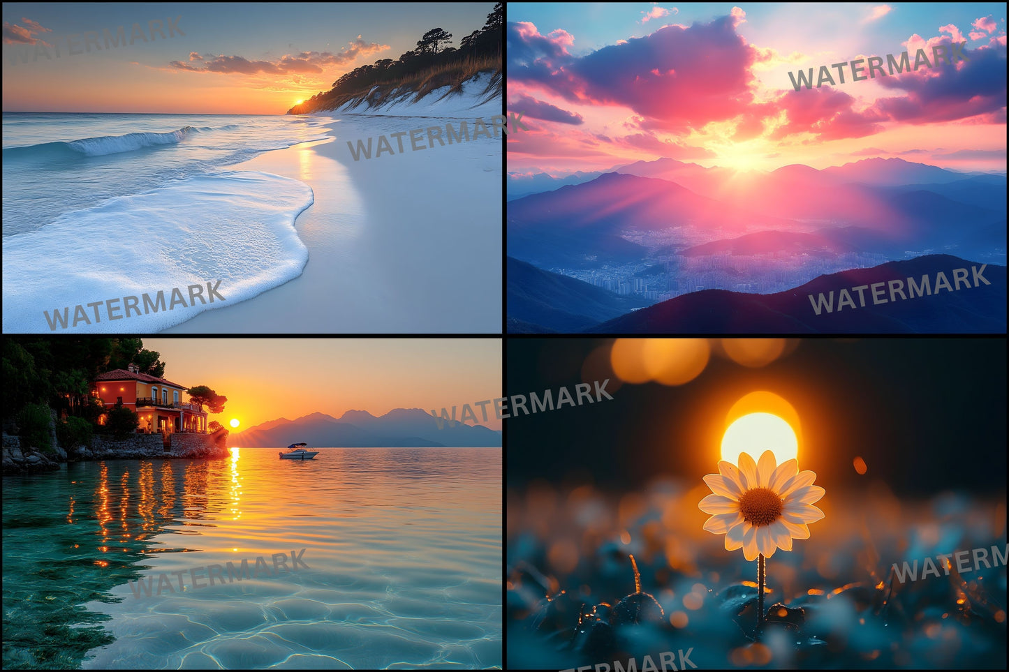 Sunset Photography Backdrop Bundle, Golden Hour Digital Backgrounds for Photographers, Warm Light Portrait Photography, Dreamy Overlays
