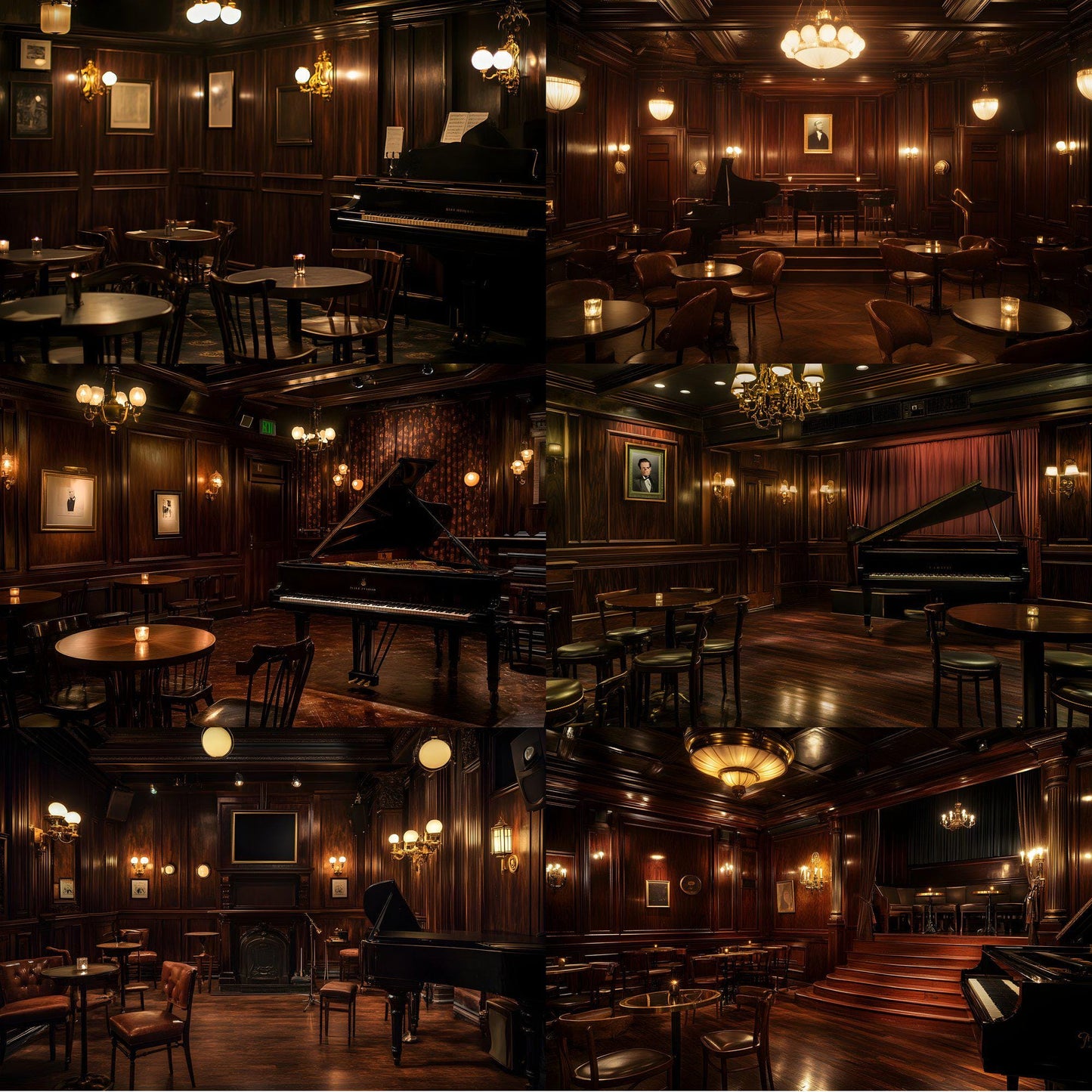 Jazz Club Photography Backdrops - 1JPGs | Speakeasy Digital Backgrounds, Piano Bar Photo Overlays, Moody Interior Studio Props