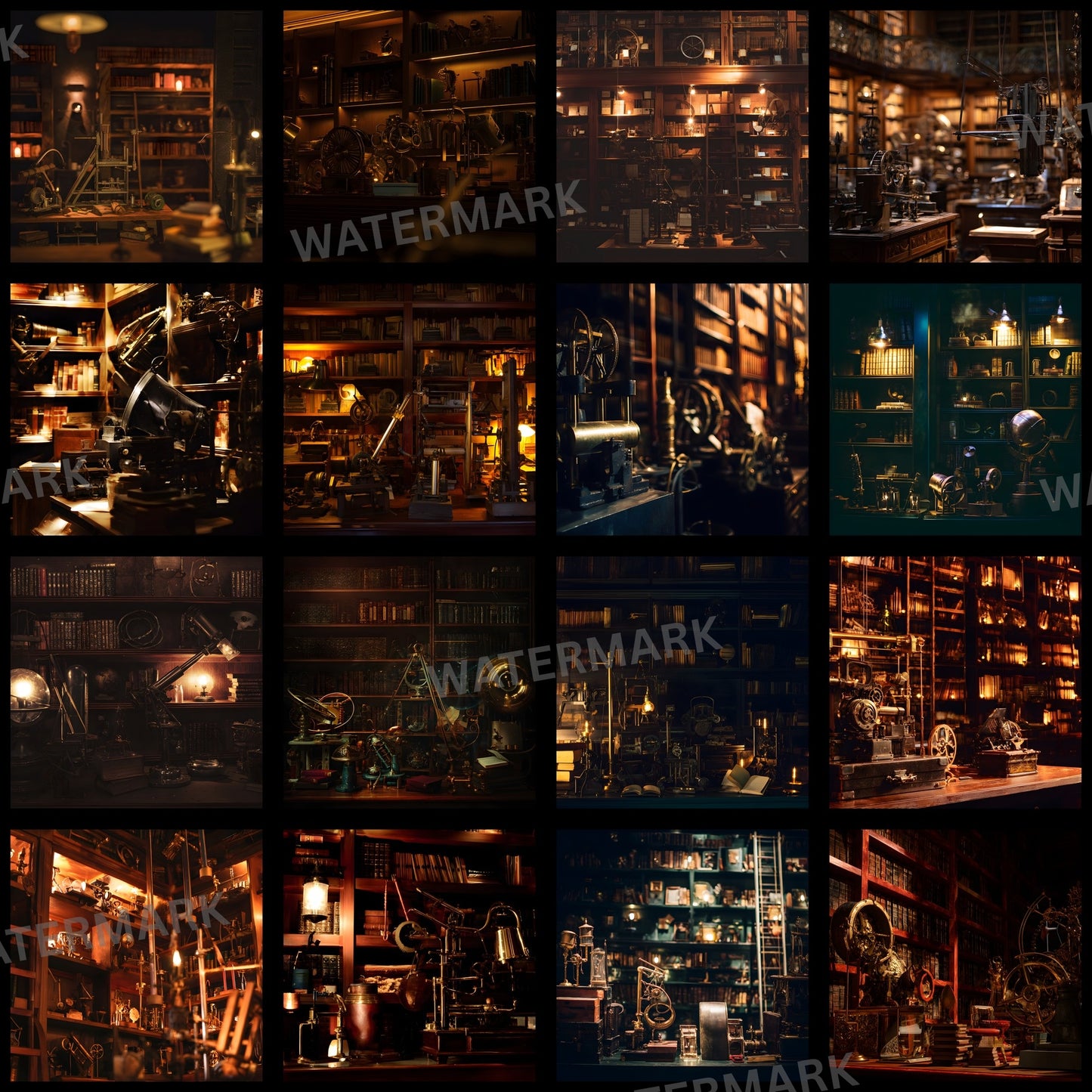 Ancient Technology Digital Backdrop, Steampunk Inventions Backgrounds, Square Photography Prop, Sci-Fi Photo Booth, Fantasy Machine Printable Image