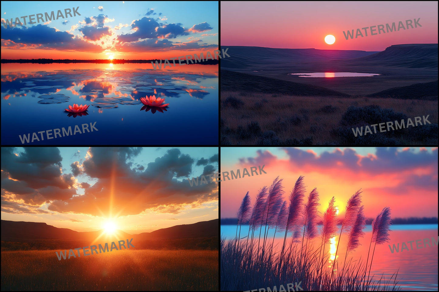 Sunset Photography Backdrop Bundle, Golden Hour Digital Backgrounds for Photographers, Warm Light Portrait Photography, Dreamy Overlays