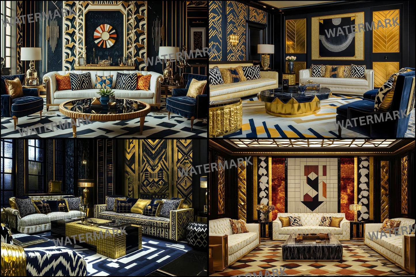 Art Deco Digital Backdrop, Gatsby Background, Printable Photography Background, Elegant Party Photo Booth, Gold Black Flapper Theme, Landscape