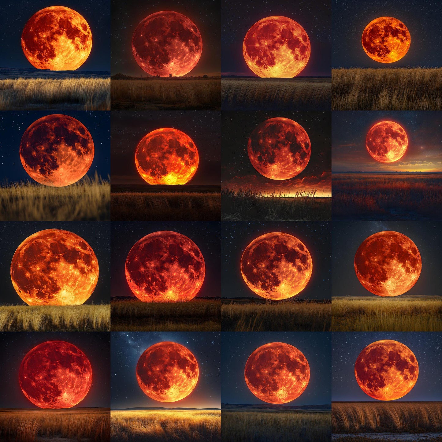 Giant Blood Moon Backdrops - Eerie and Spooky Photography Backgrounds - Halloween, Horror & Fantasy, Celestial Background, Moon Wallpaper