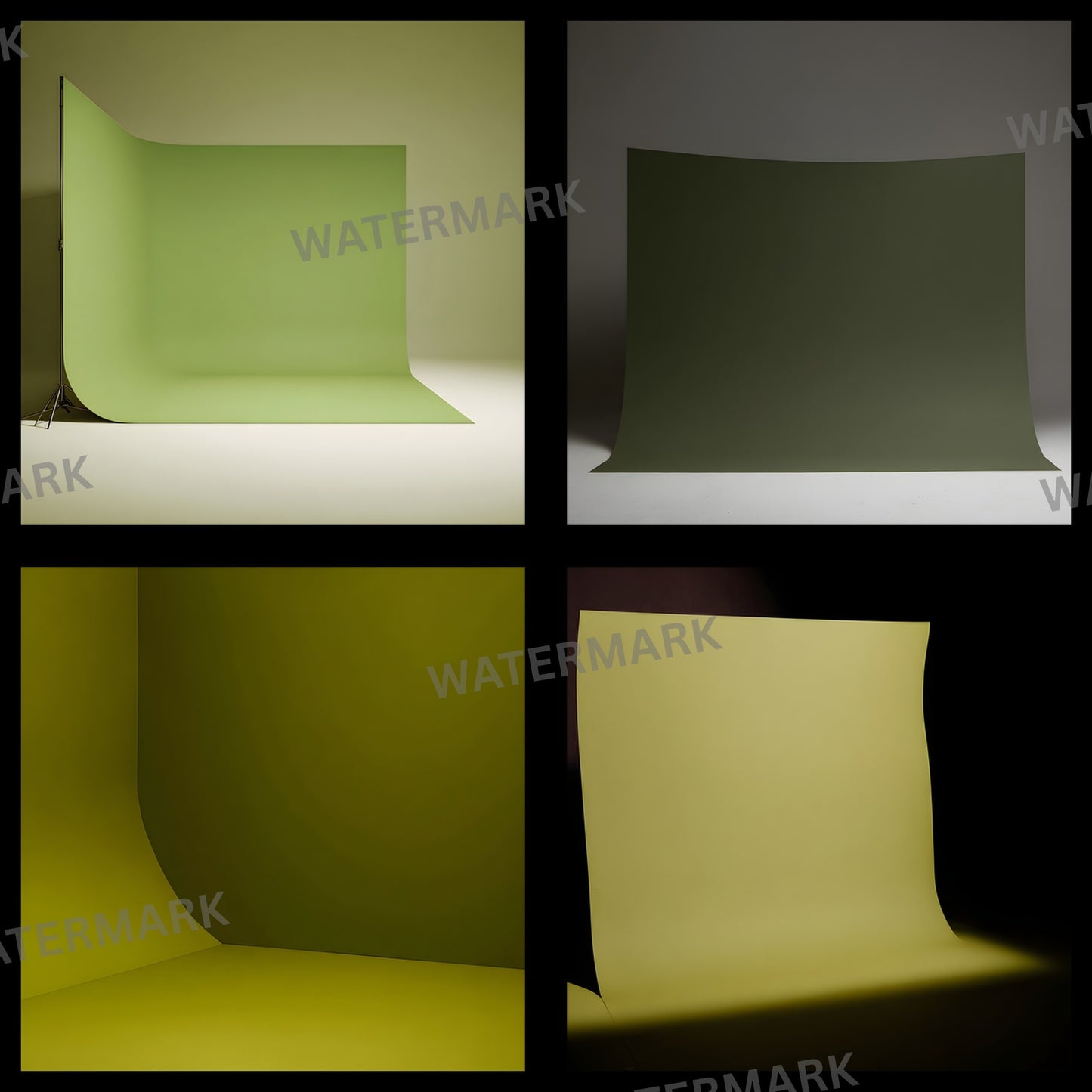 Olive Green Digital Backdrop,Texture Background for Photography, Videography, Virtual Studio, Cyclorama Wall, Square Format Images