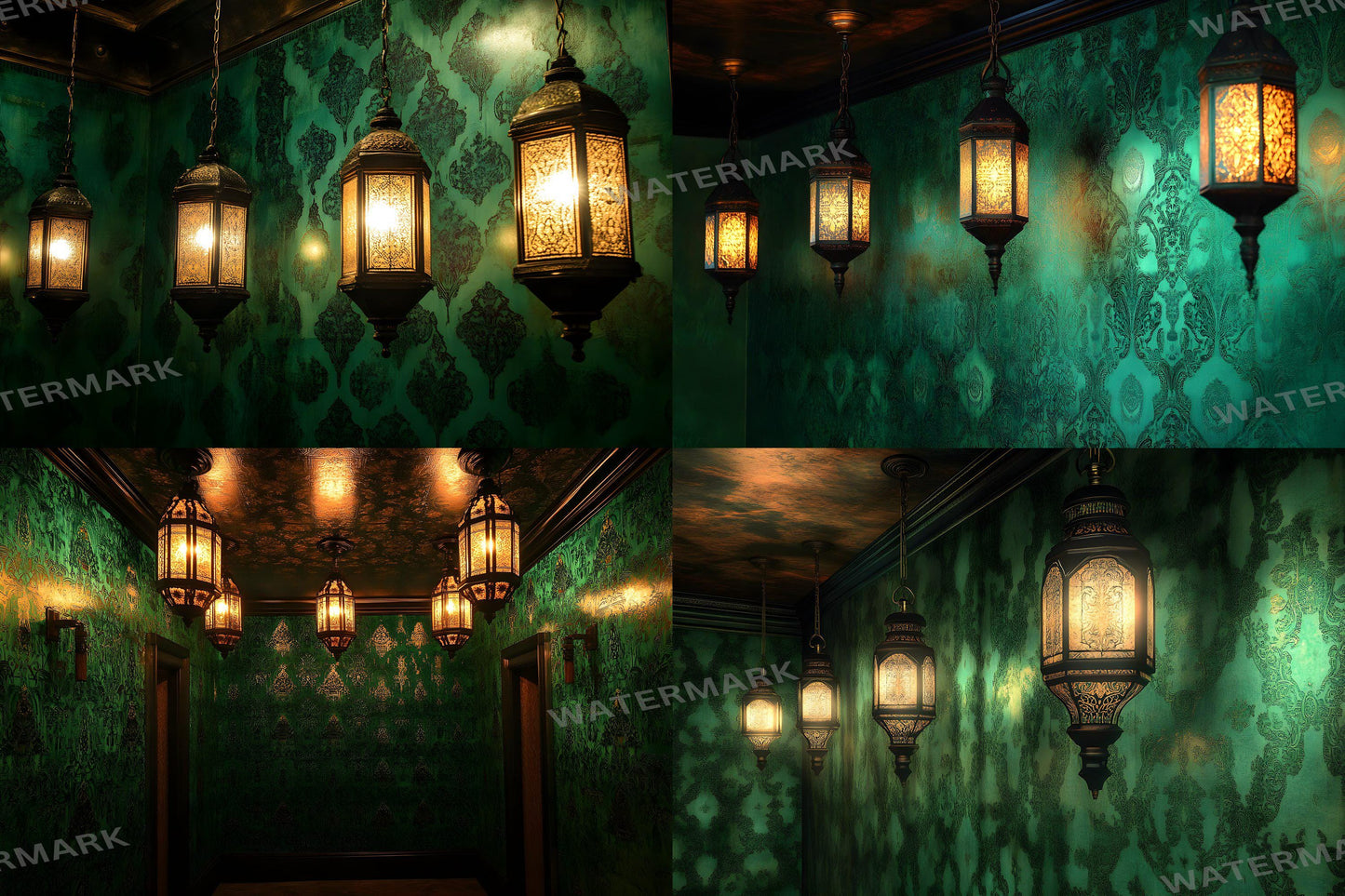 Overhead Lantern Room Backdrops | Digital Backgrounds for Photoshop Composites & Fantasy Scenes - Digital Backdrops