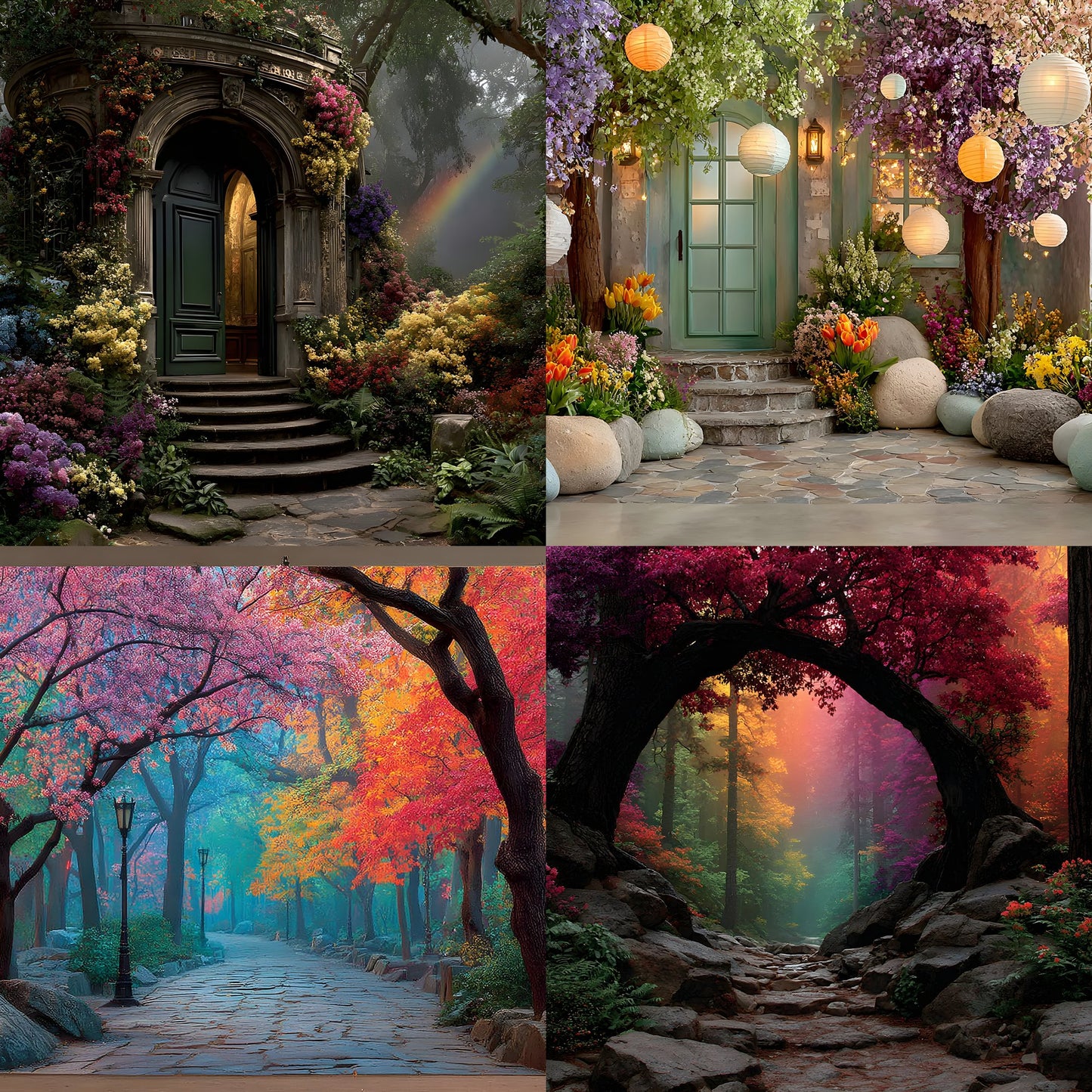 Alice in Wonderland Backdrop Digital, Magical Background for Photography, Fantasy Party Decor, Empty Scene Photo Prop, Portrait Photography