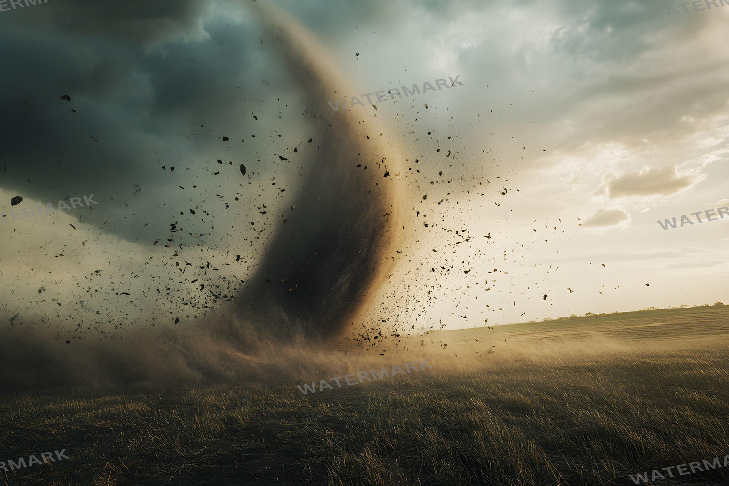 Tornado Kansas Prairie Backdrops - Wizard of Oz Inspired Photography Backgrounds - Dramatic Stormy Scenes | Dorothy Wizard of OZ Backdrops
