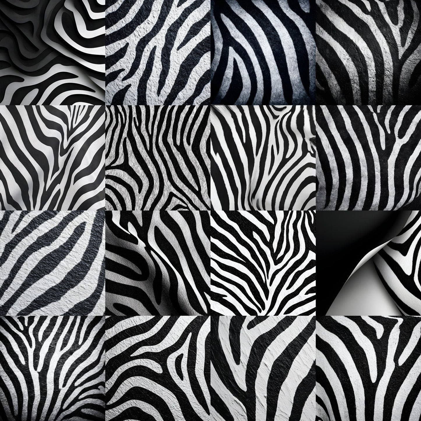 Zebra Print Digital Backdrop, Black and White Photography Background, Square Animal Pattern Photo Booth Prop, Fashion Design Texture Overlay
