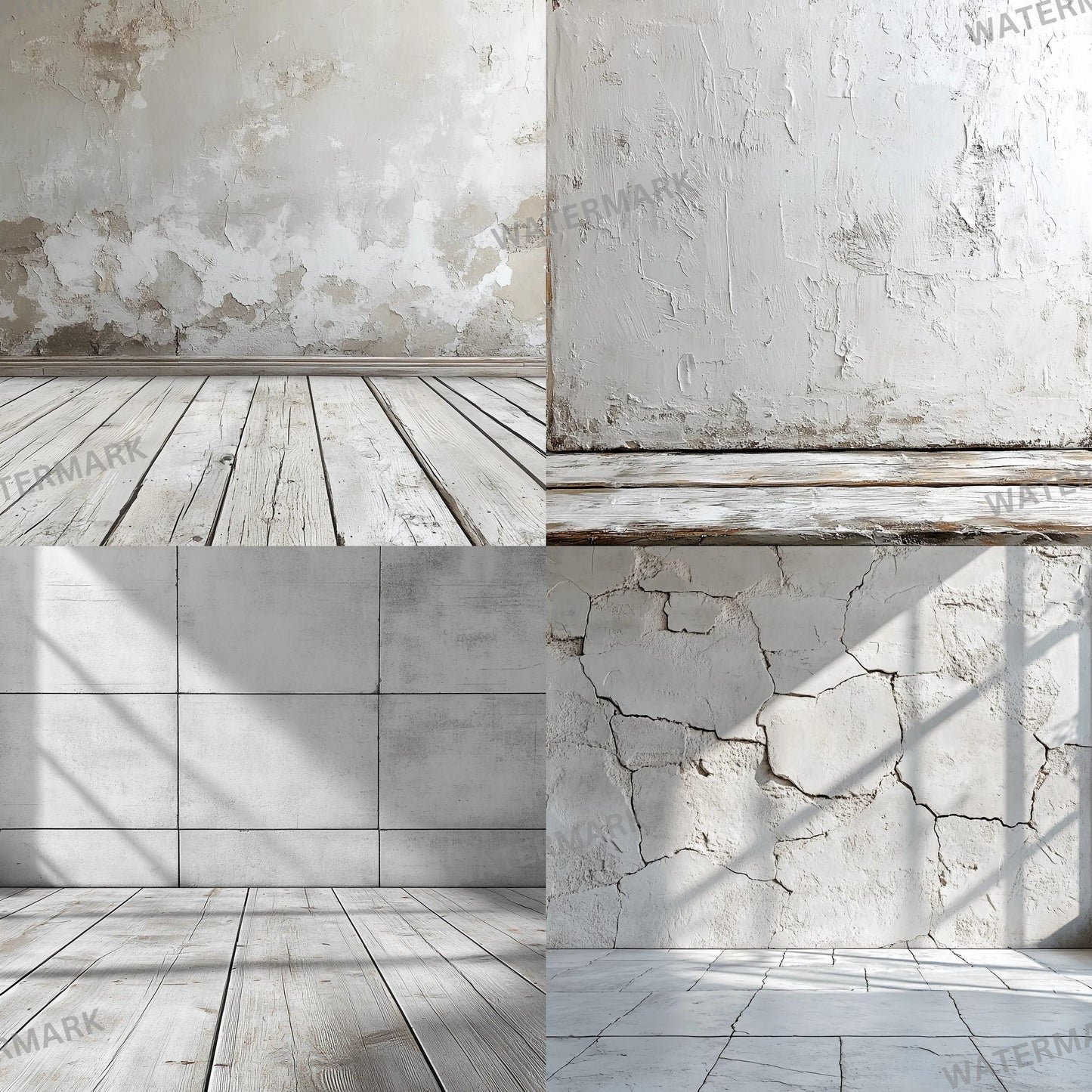White Texture Backdrop Collection - 24 Unique Textured Surfaces for Photography, Digital Art, and Home Decor