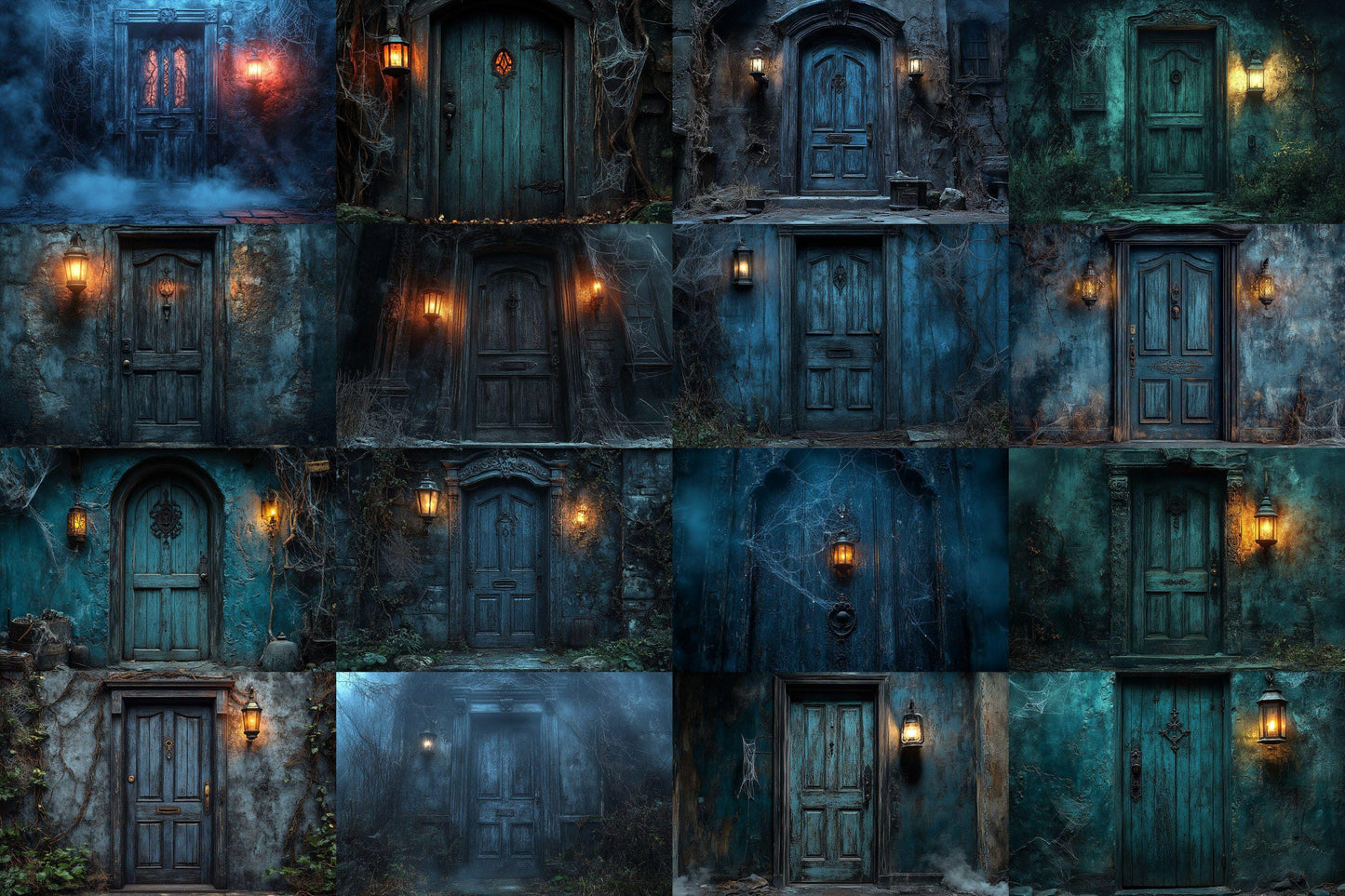 Haunted Mansion Door Backdrops ��������� Spooky Grunge Backdrops for Halloween & Gothic Photography Sessions - Gothic Backdrops and Backgrounds