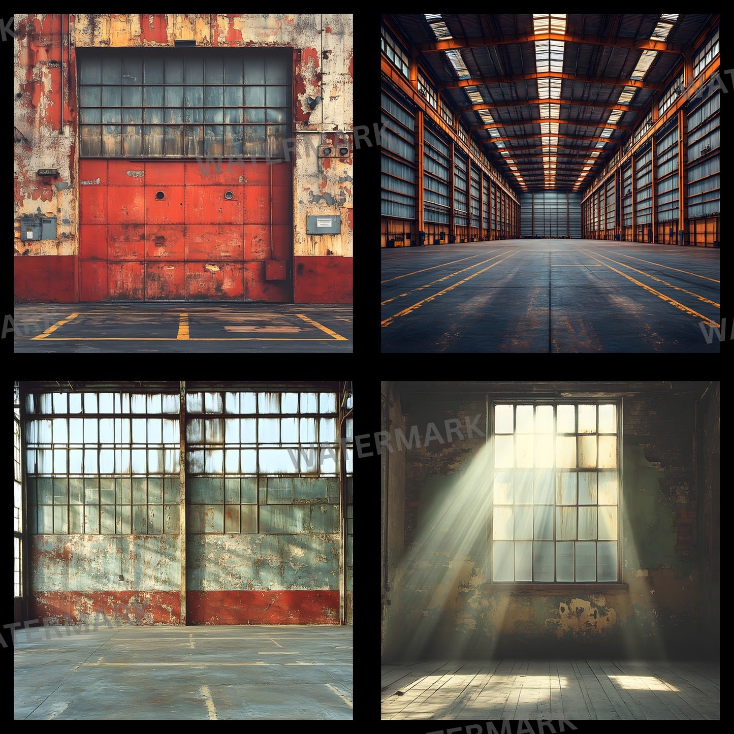 Warehouse Sports Digital Backdrop, Industrial Sports Background, Photography Prop, Sports Team Photo, Graffiti Warehouse Digital Image