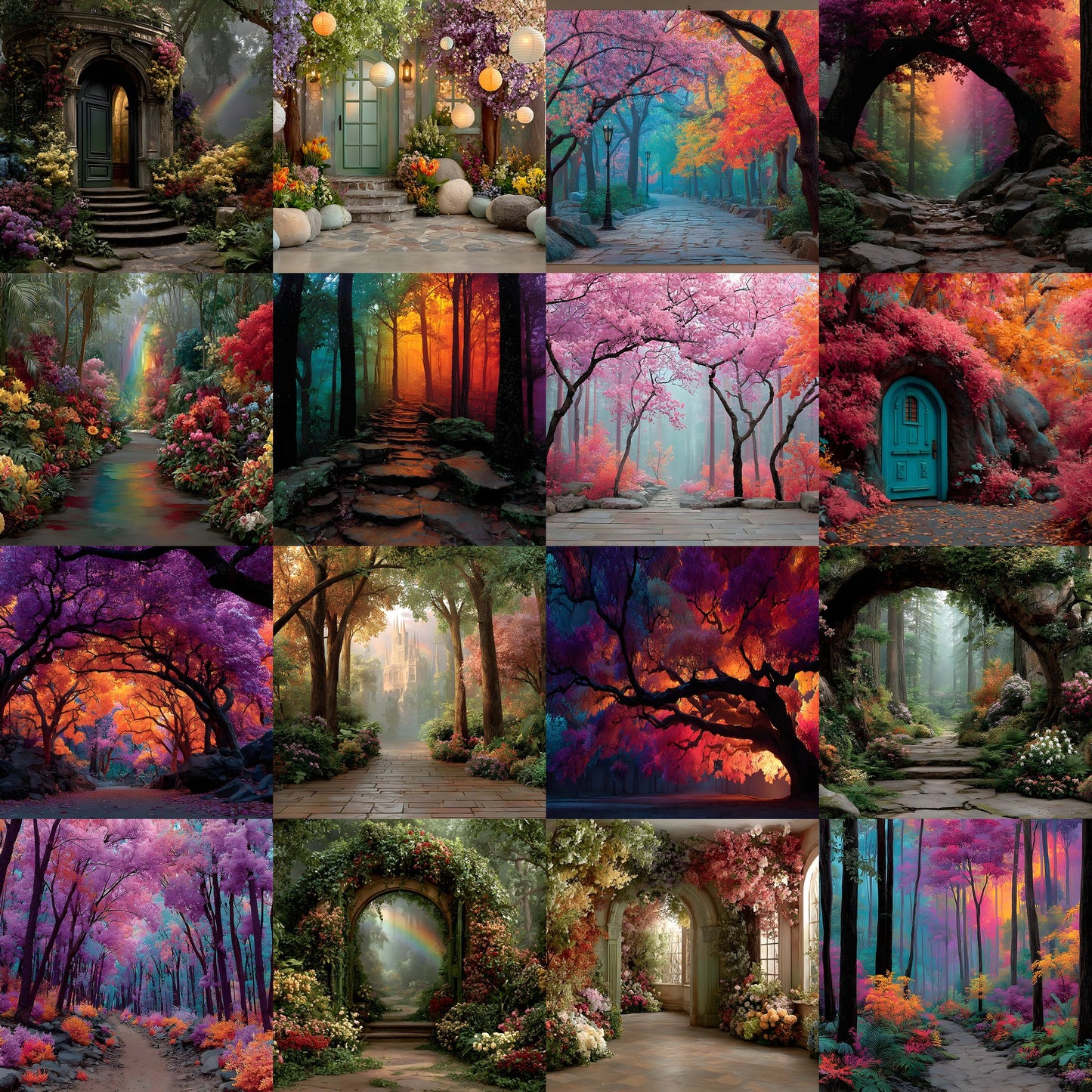 Alice in Wonderland Backdrop Digital, Magical Background for Photography, Fantasy Party Decor, Empty Scene Photo Prop, Portrait Photography