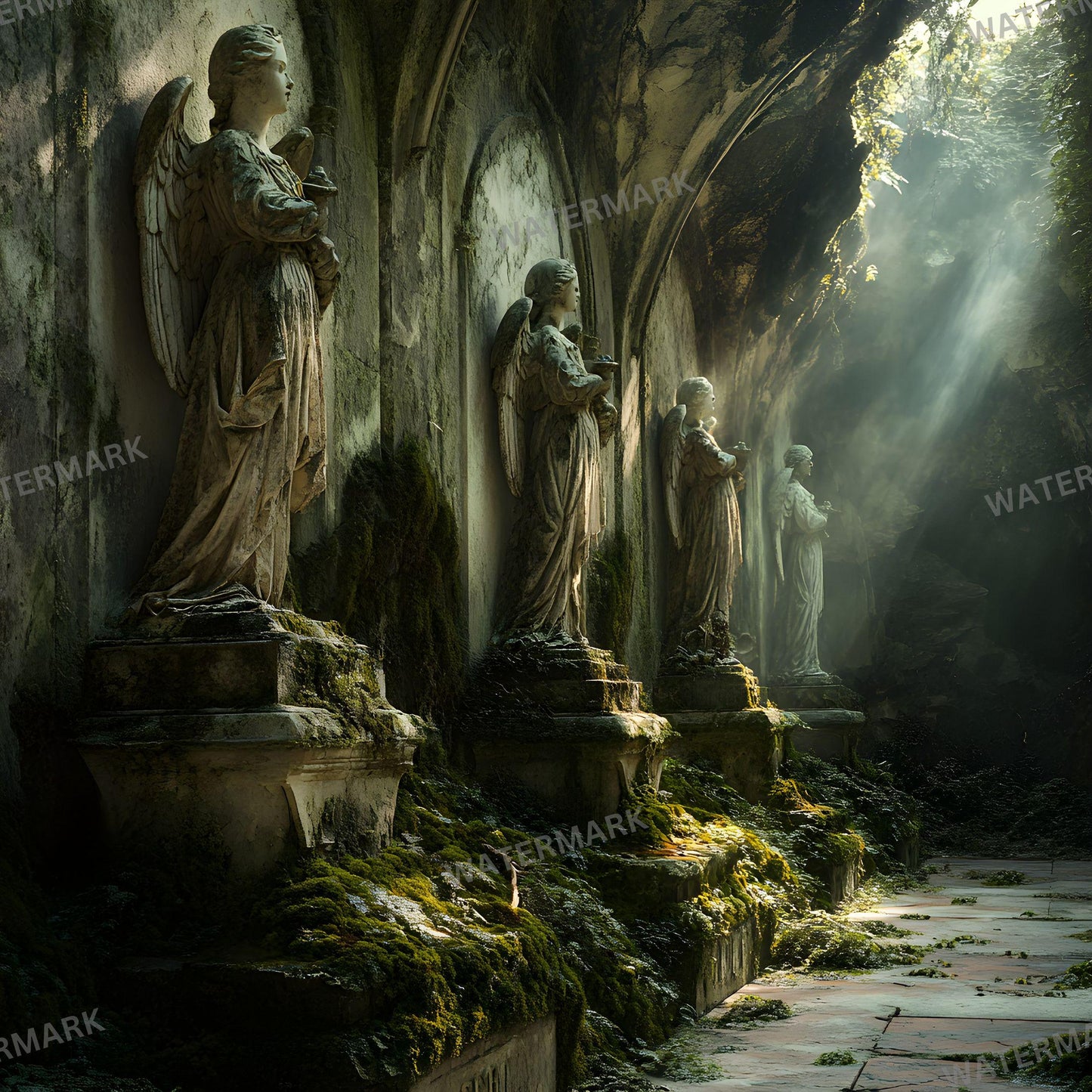 Forgotten Mausoleum Photography Backdrop Digital Portrait Overlays for Stunning Composites 12 Designs 96x96px