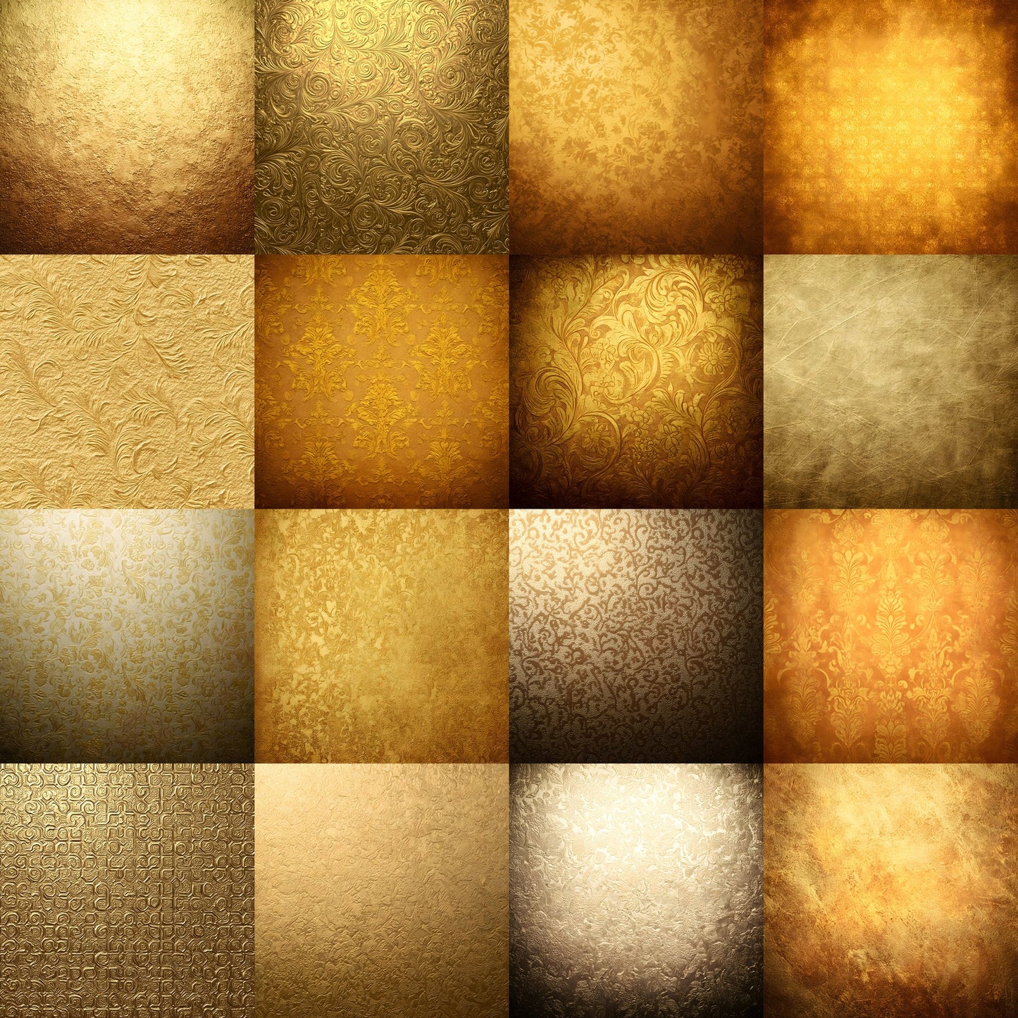 Vintage Gold Pattern Digital Backdrop, Patterned Background for Photography, Elegant Photo Booth Prop, Square Format, Wedding, Birthday, Party