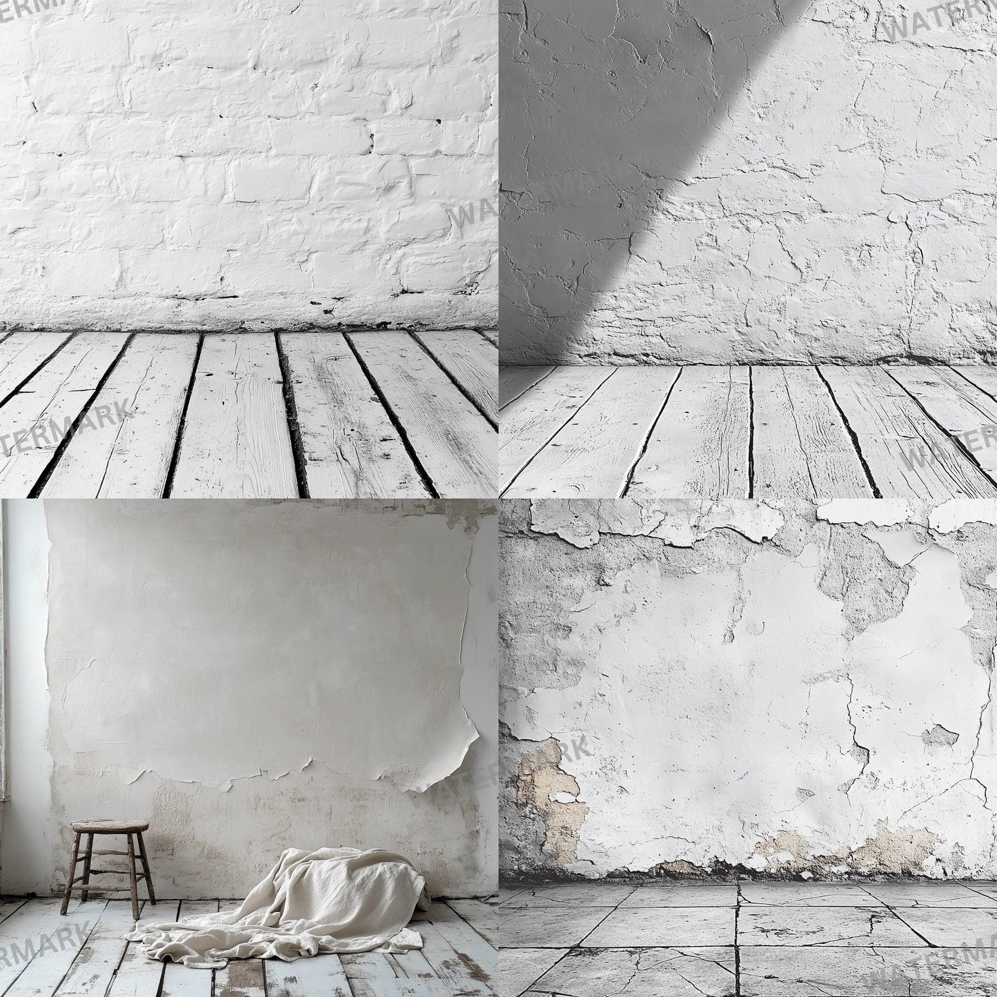 White Texture Backdrop Collection - 24 Unique Textured Surfaces for Photography, Digital Art, and Home Decor