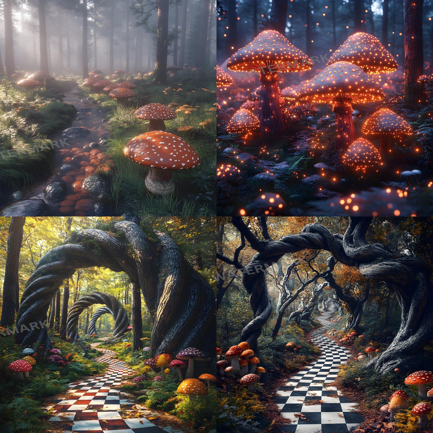 Alice in Wonderland Backdrops | Digital Fantasy Story Backgrounds | Whimsical Scenes - Wonderland Backdrops - Alice Backdrops