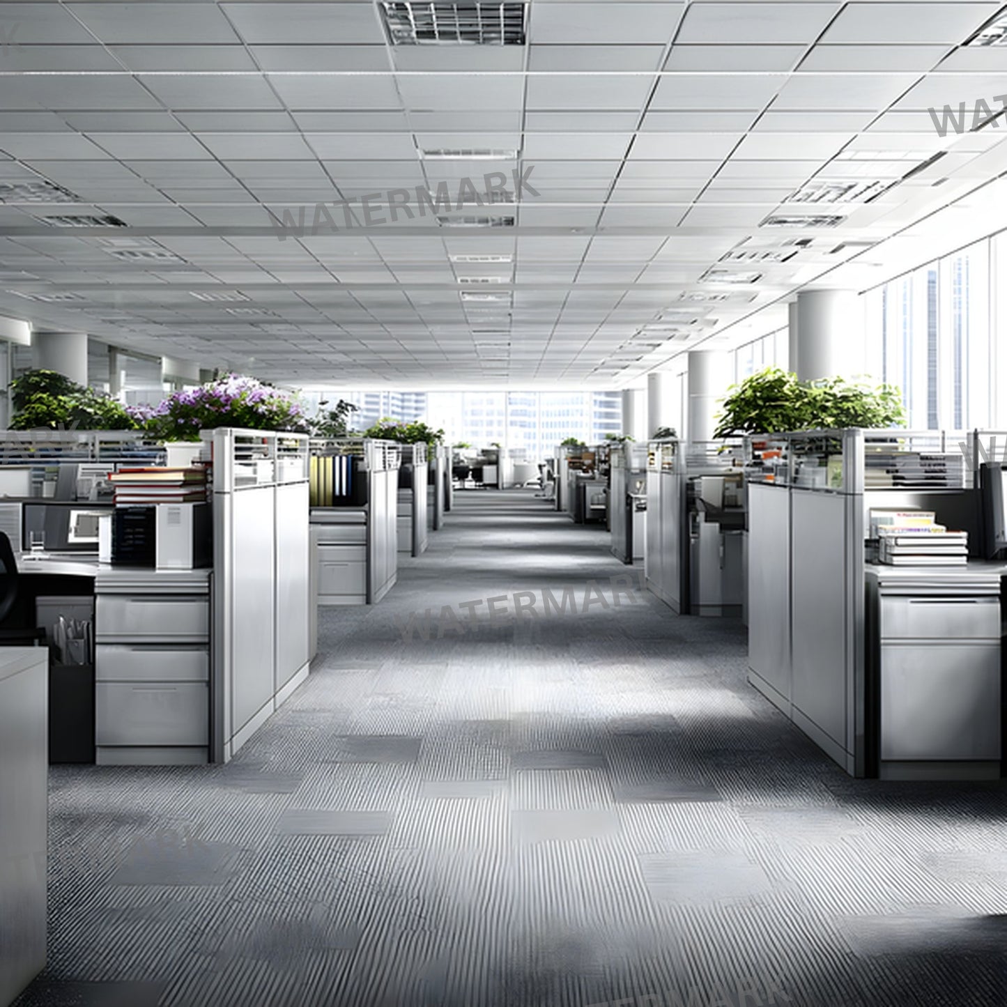Office Cubicle Digital Backdrop, Corporate Background, Professional Headshot Photography, Virtual Meeting Background, Zoom Call, Modern Workspace