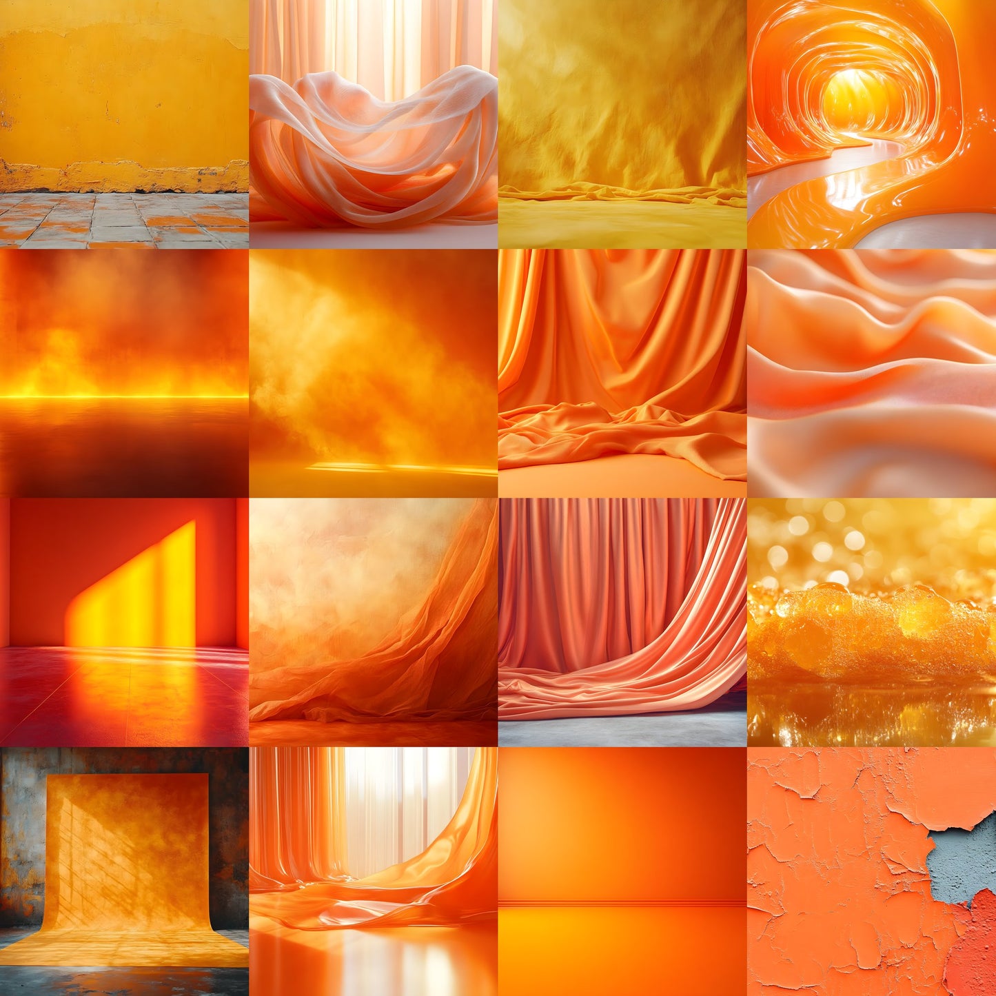 Orange Photography Backdrop, Bold Studio Background, Digital Download for Portrait Photography, Vibrant Photo Booth Prop
