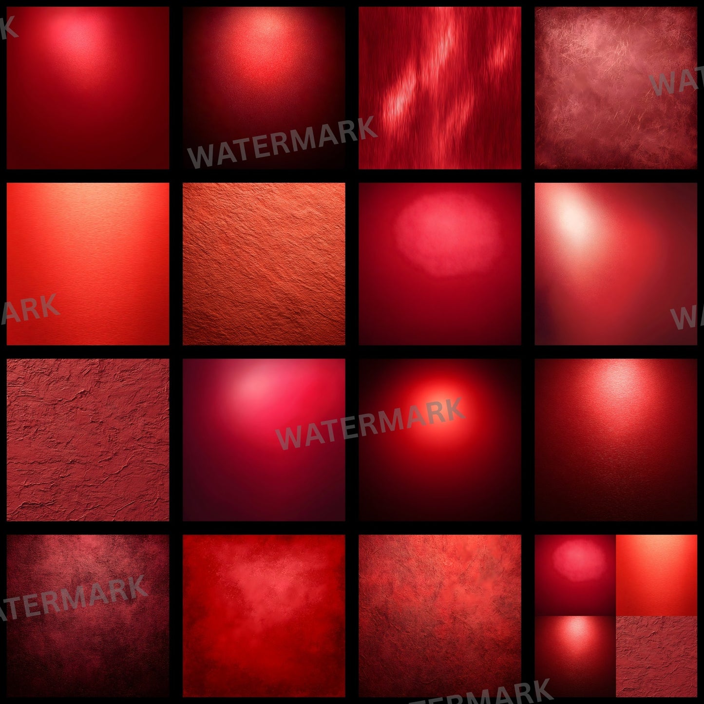 Shining Red Photography Backdrop, Plain Texture Digital Background for Portraits, Square Format Photo Booth Prop, Vibrant Scarlet Studio Art Image