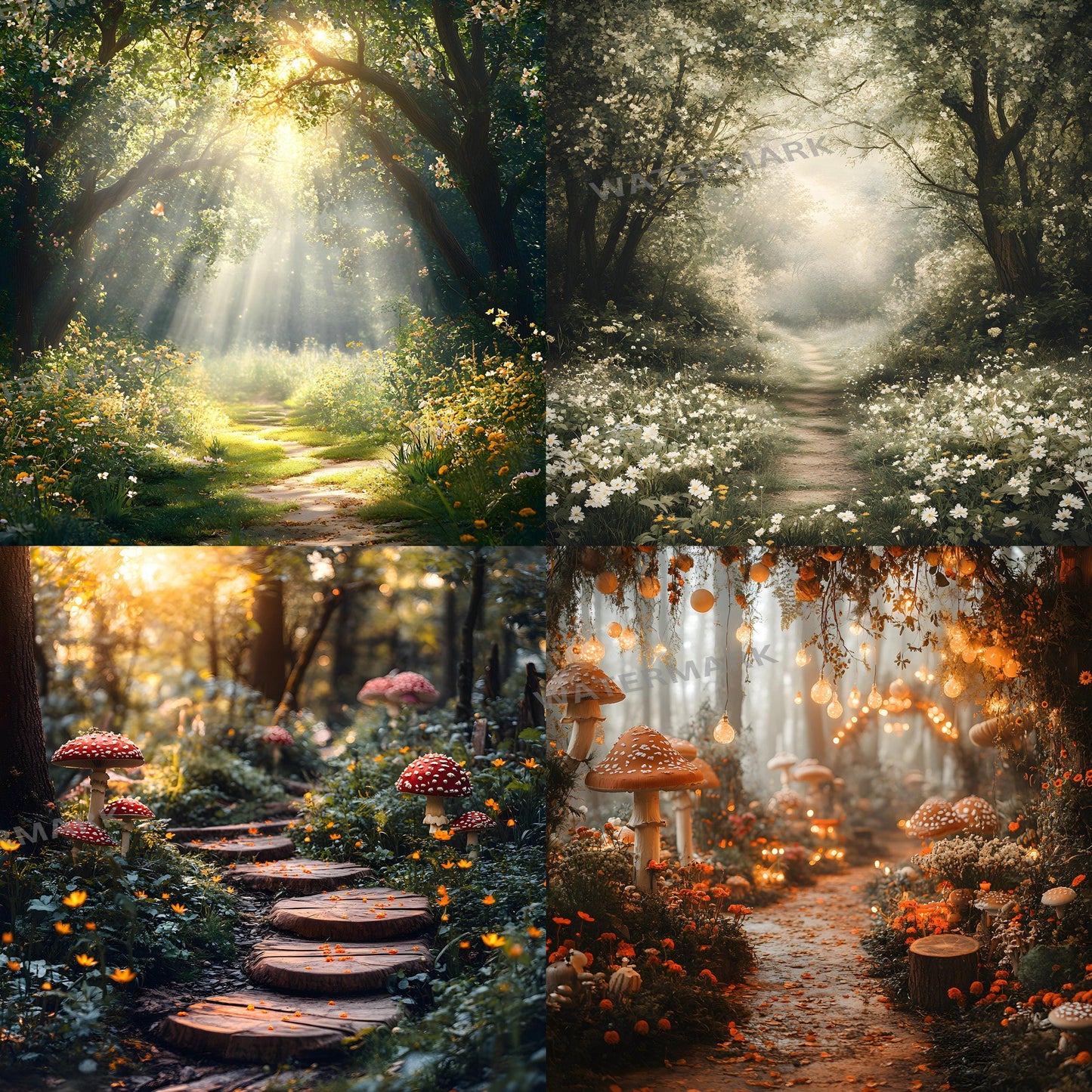 Alice in Wonderland Backdrops | Digital Fantasy Story Backgrounds | Whimsical Scenes - Wonderland Backdrops - Alice Backdrops