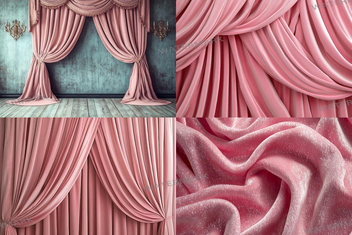 Blush Pink Velvet Photography Backdrops - Textured Background PNGs for Photoshop Editing - Perfect for Digital Artists Photographers