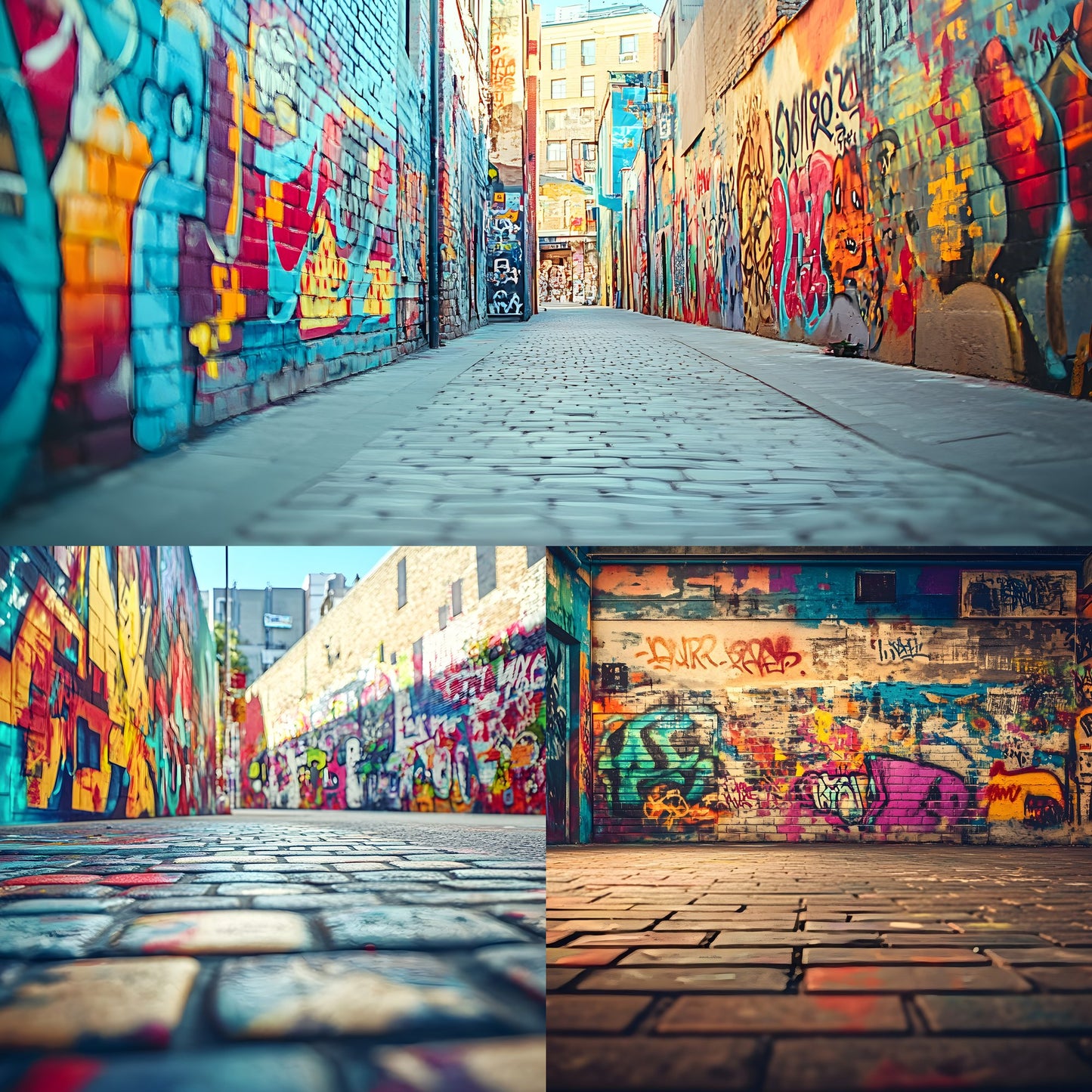 Colorful Street Art Digital Backdrop, Urban Graffiti Photography Background, Photo Booth Prop, Vibrant City Scene, Artist Texture Digital Download