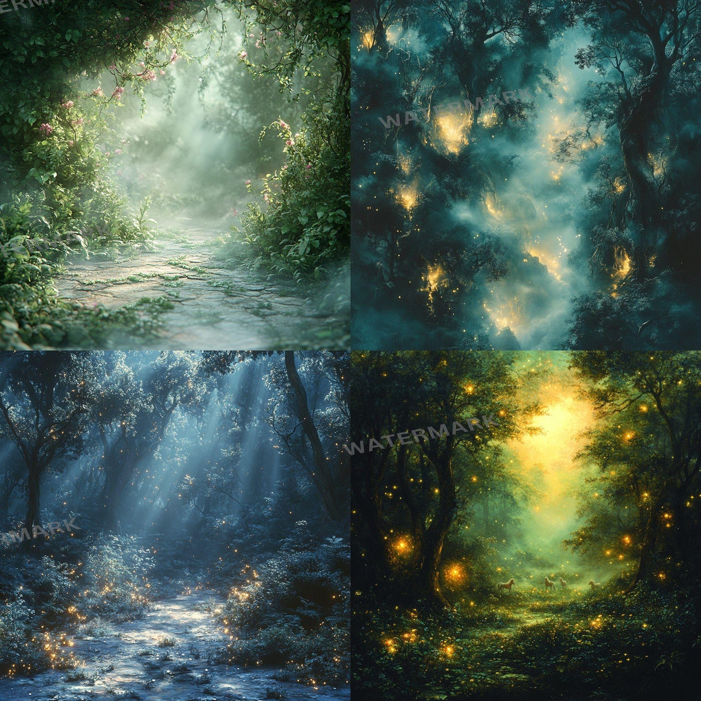 Forbidden Forest Backdrop: 1PNGs for Dark Enchanted Woods Photography, Spooky Mystery Tree Scenes, Haunted Fantasy Digital Backdrops