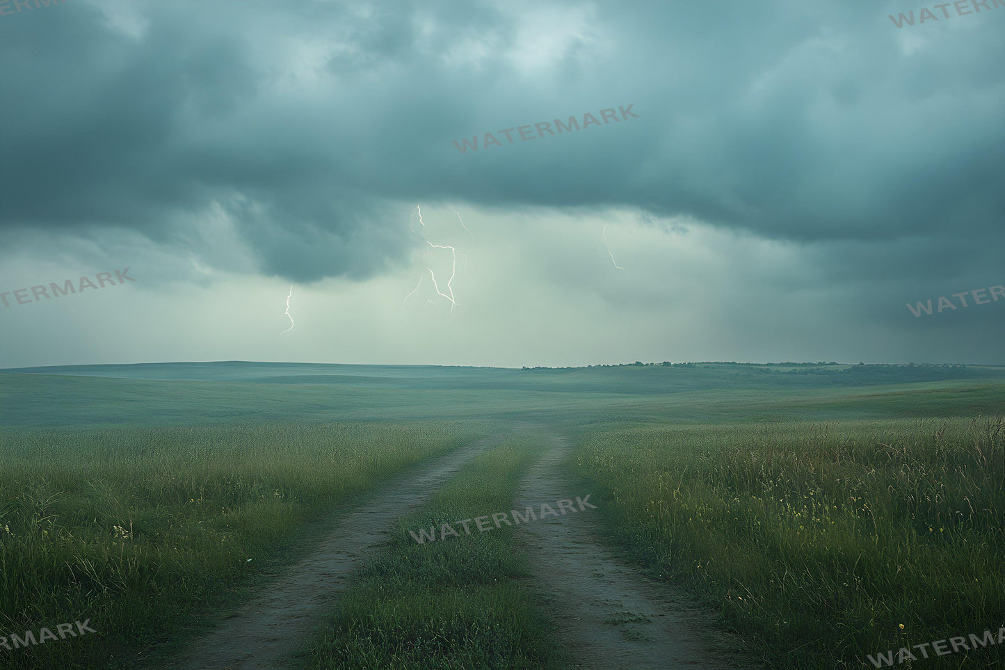 Kansas during Thunderstorm with Wide Open Fields_16 Images_Wizard of Oz | Dorothy Wizard of OZ Backdrops