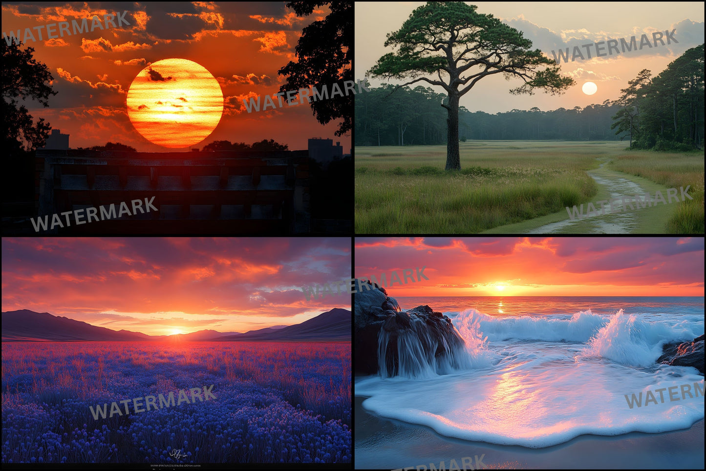 Sunset Photography Backdrop Bundle, Golden Hour Digital Backgrounds for Photographers, Ratios, Dreamy Photo Overlays
