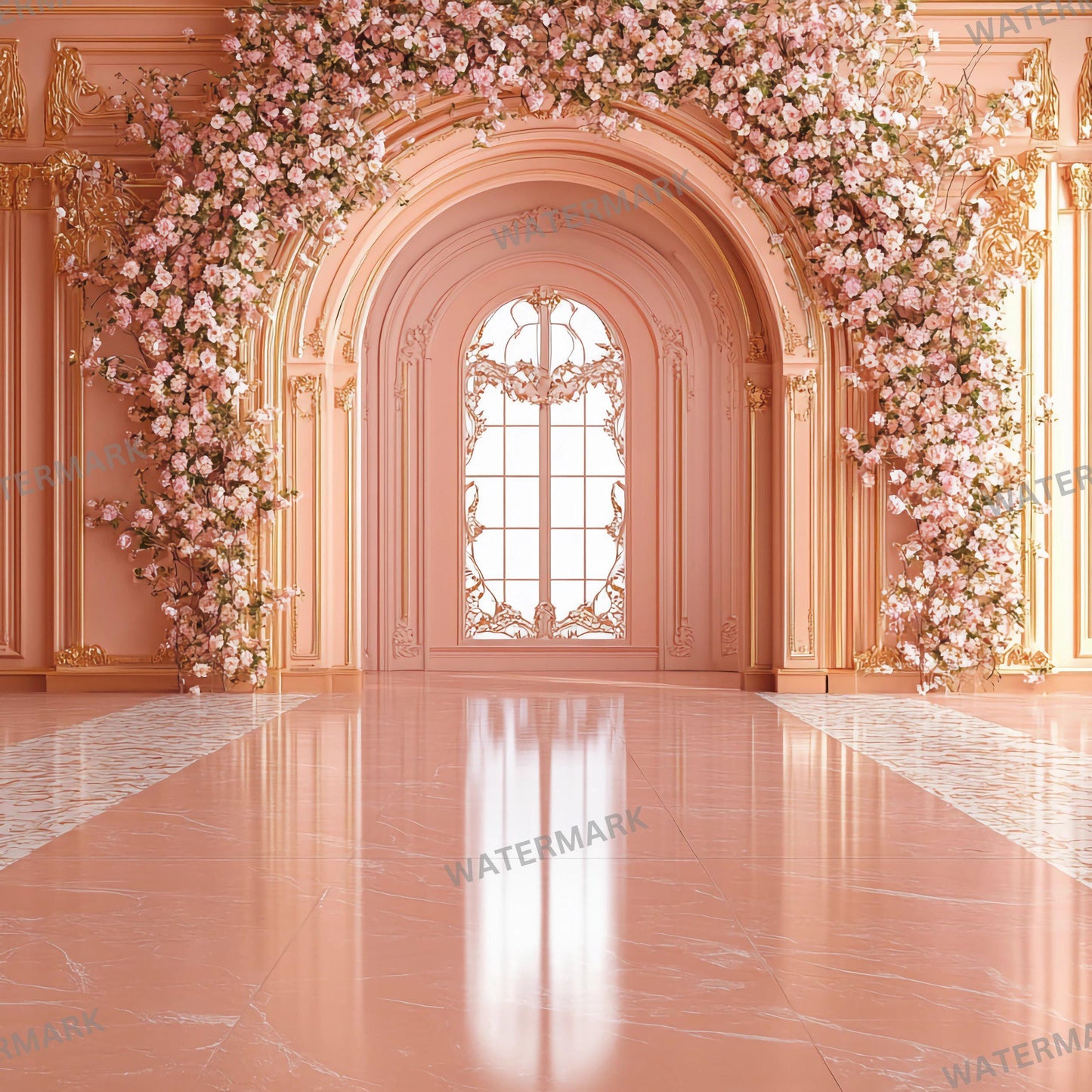 Photography Studio Backdrops, Elegant Floral Backgrounds, Peach and Cream Tones, Digital Props for Photoshoots and Creative Projects
