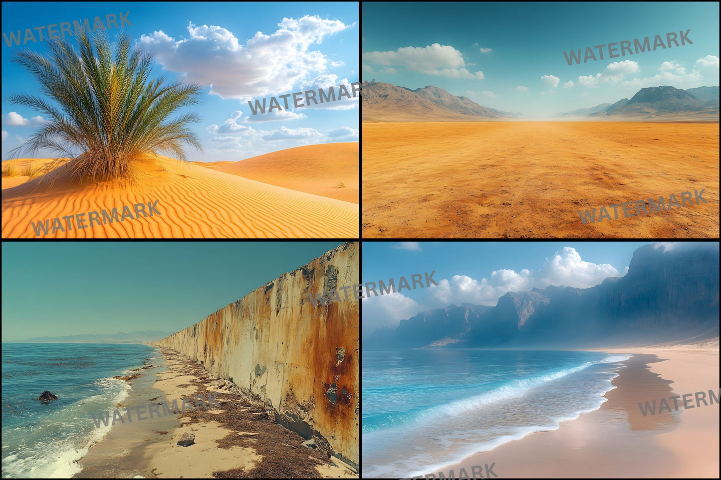 Beach Cyberpunk Backdrop, Futuristic Seascape Background, Digital Wallpaper for Photography, Blade Runner Inspired Landscape, Ocean Scene