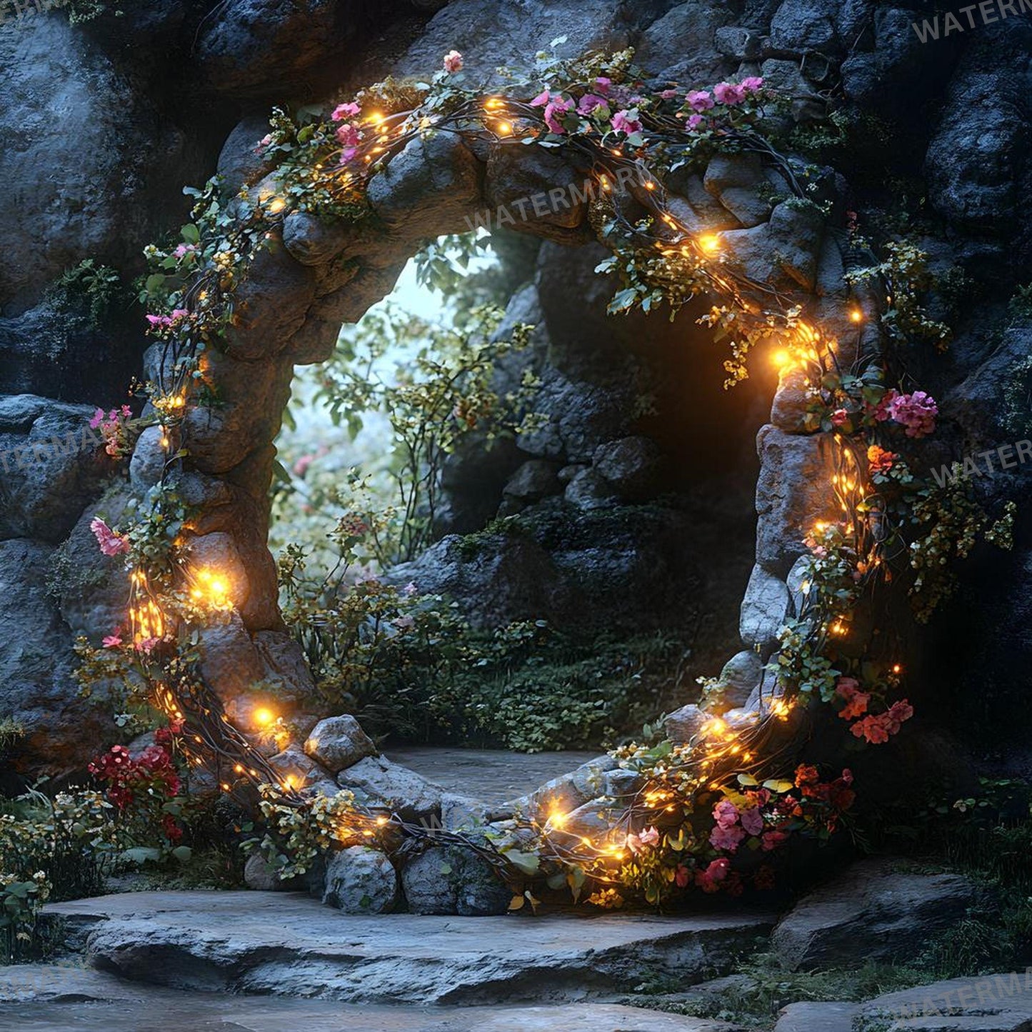 Enchanting Fairy Tale Photoshop Overlay Backdrops - 1Magical Forest, Arch, and Pathway Scenes for Fantasy Photography & Digital Backdrops