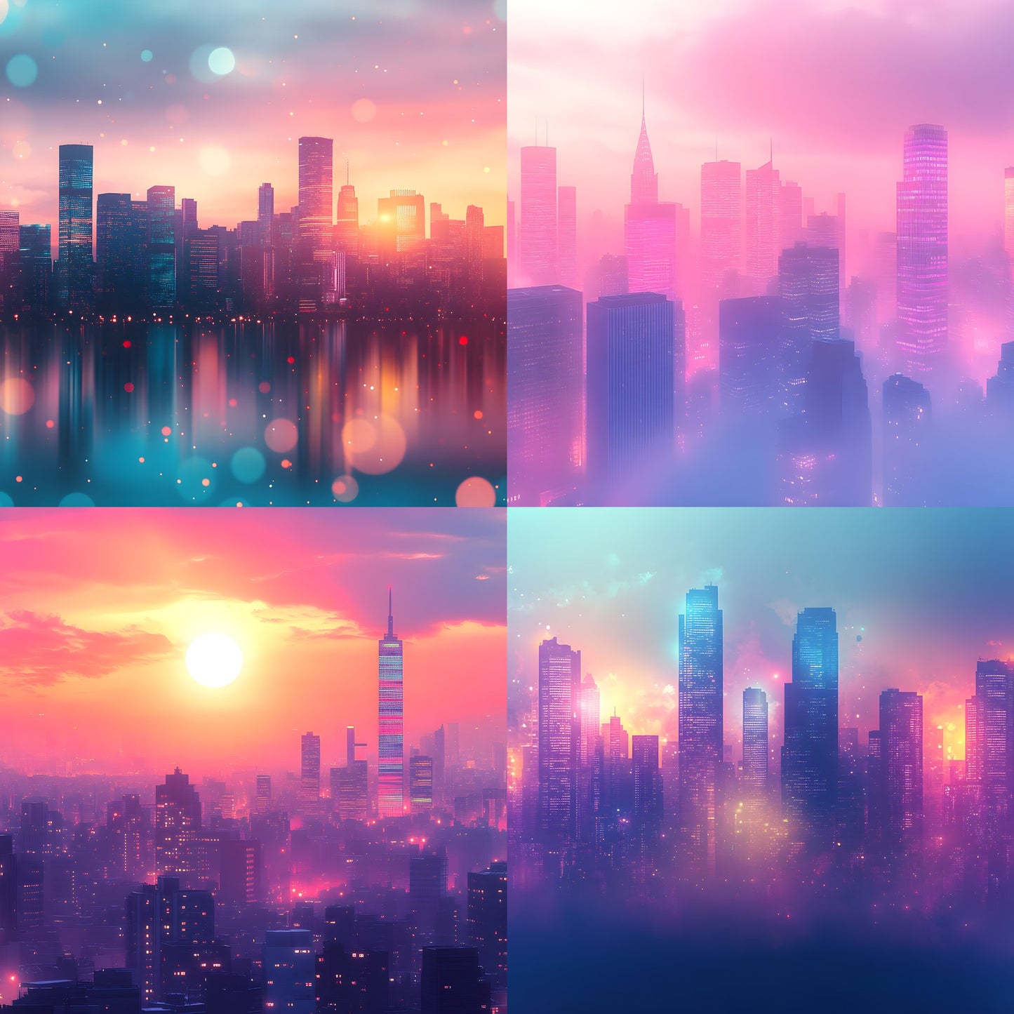 Abstract Skyline Digital Backdrop, Cityscape Photography Background for Composites, Modern Urban Photo Overlay, High-Resolution Image for Photographers