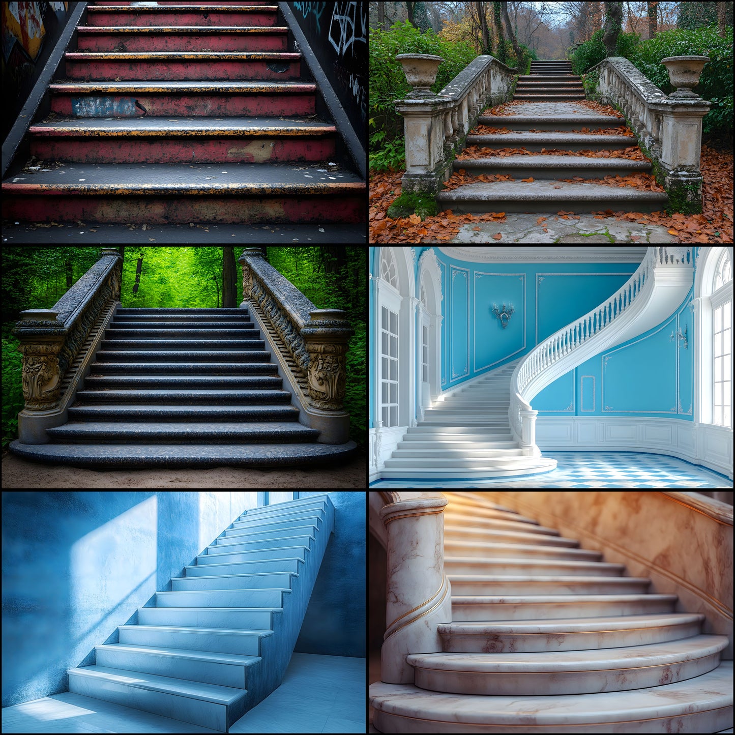 Staircase Digital Backdrop, Photography Background, Elegant Stairway Photo Prop, Fairytale Castle Staircase, Fantasy Photography Overlay