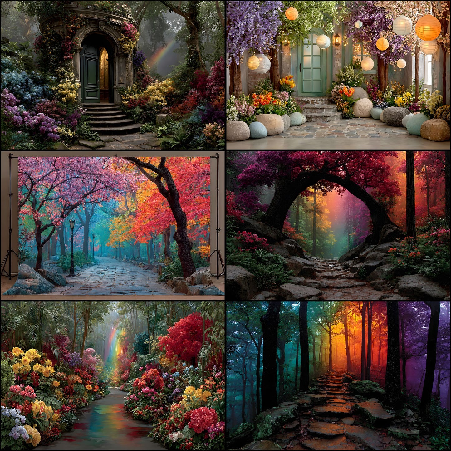 Alice in Wonderland Backdrop Digital, Magical Background for Photography, Fantasy Party Decor, Empty Scene Photo Prop, Portrait Photography