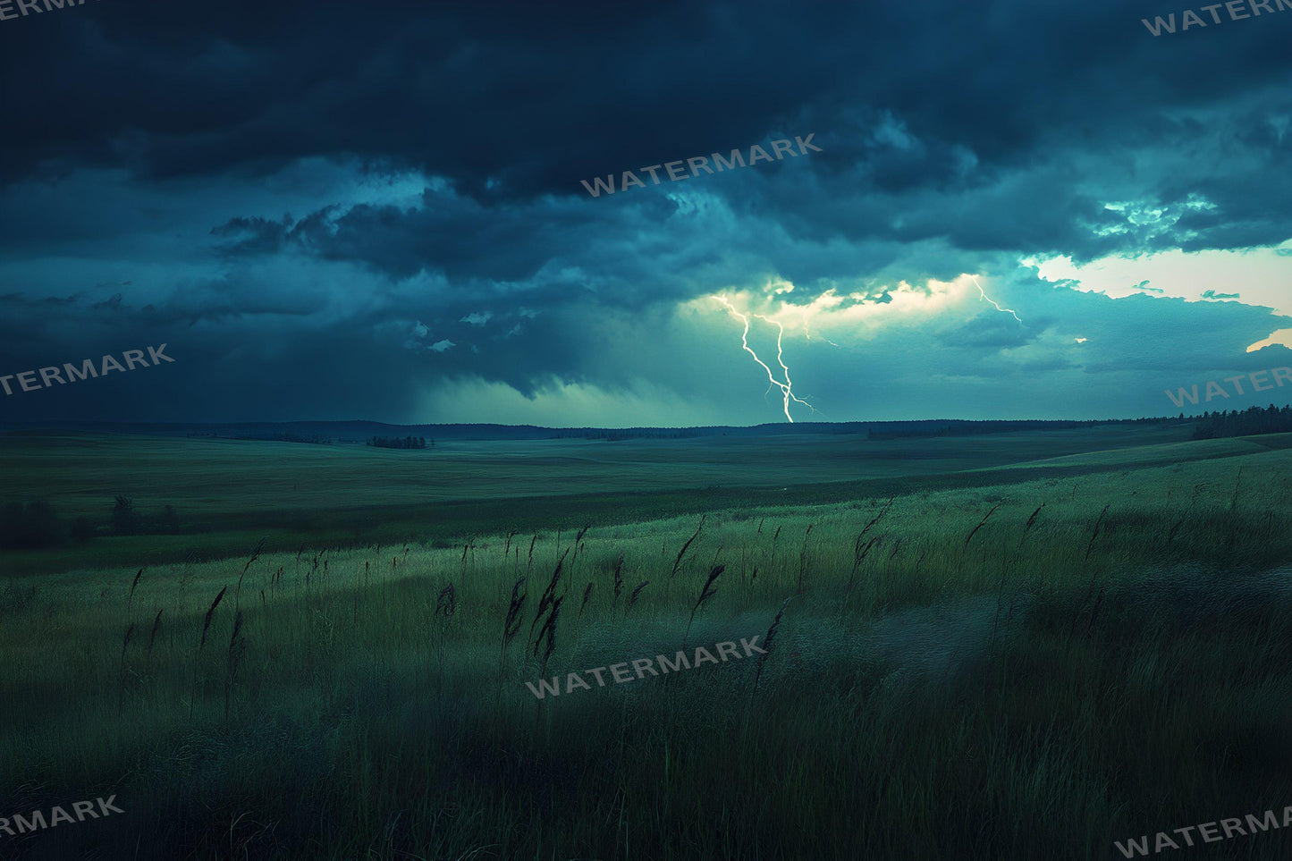 Kansas during Thunderstorm with Wide Open Fields_16 Images_Wizard of Oz | Dorothy Wizard of OZ Backdrops