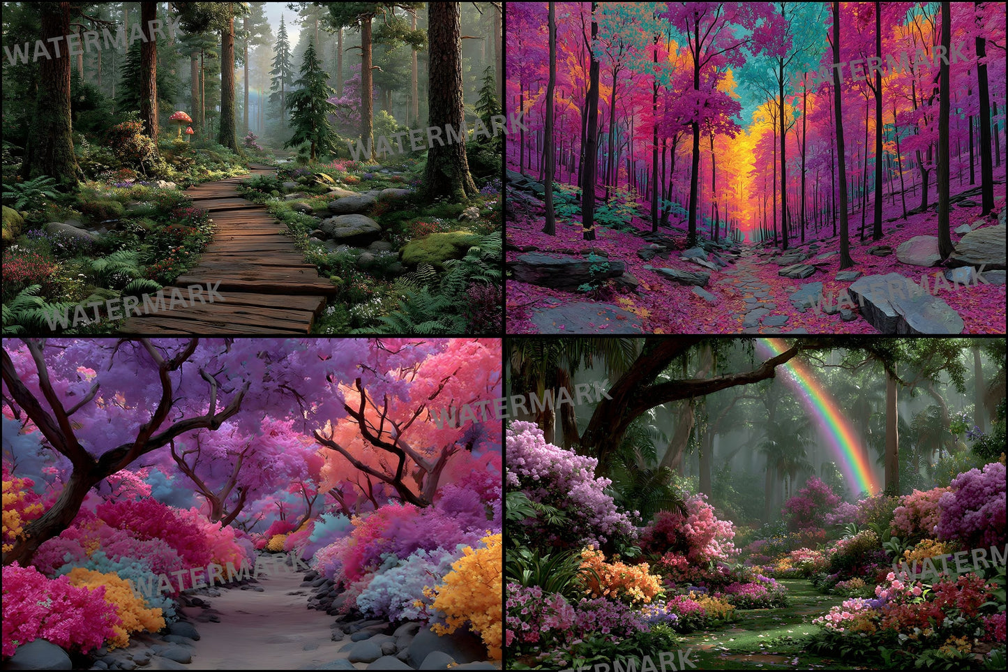 Alice in Wonderland Backdrop Digital Download, Magical Photography Background, Fantasy Portrait Backdrop for Newborns and Children