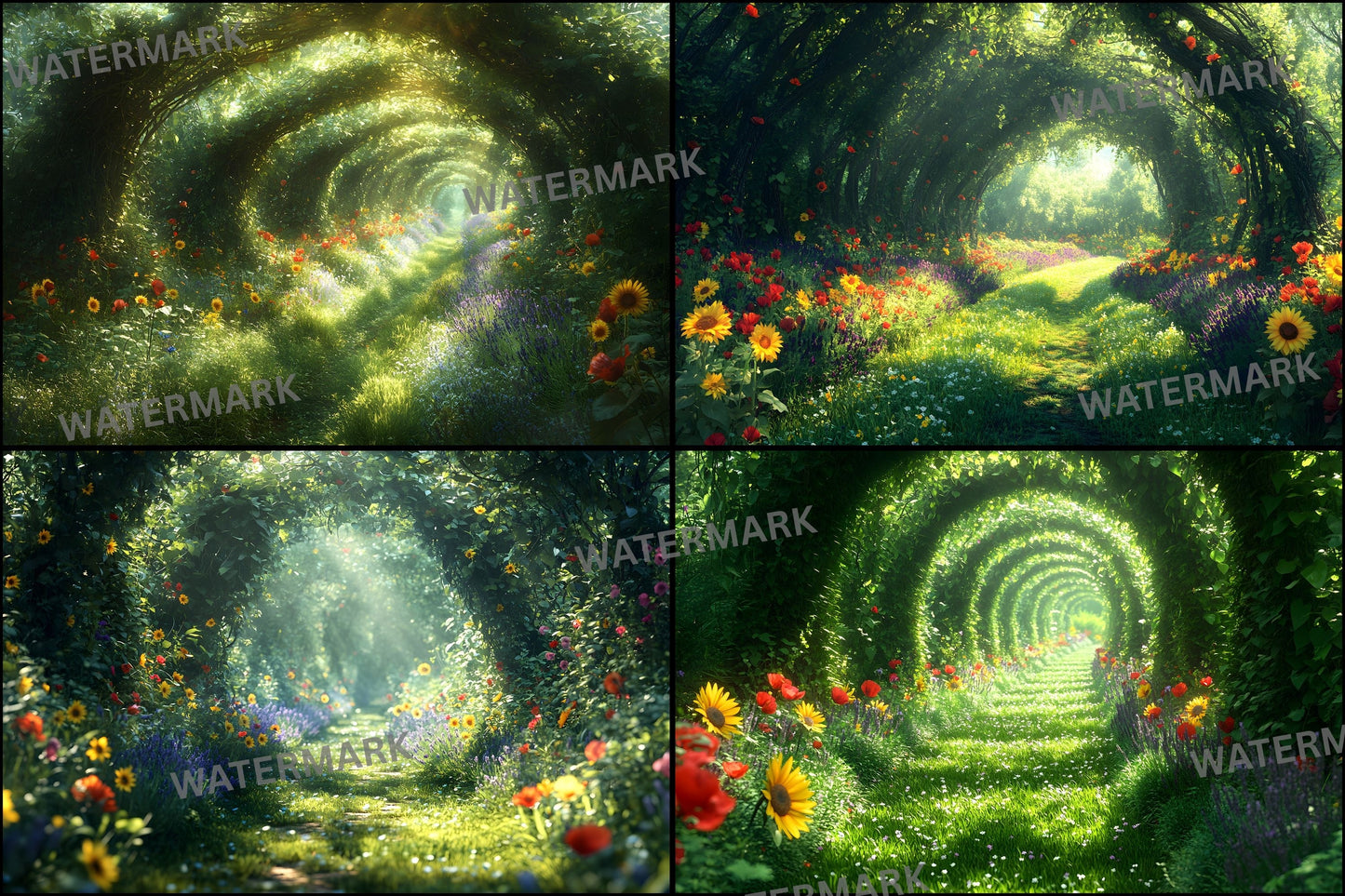 Wild Vine Garden Digital Backdrop, Enchanted Forest Background, Photography Landscape, Fantasy Photo Overlay,Composite, Printable Art