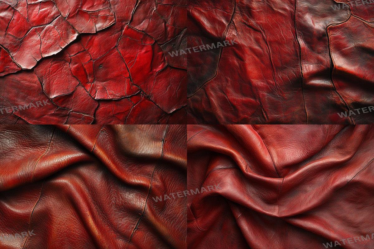 Red Weathered Leather Textures Photography Backdrops for Photoshop - Warm Aesthetic Backgrounds for Digital Art Photo