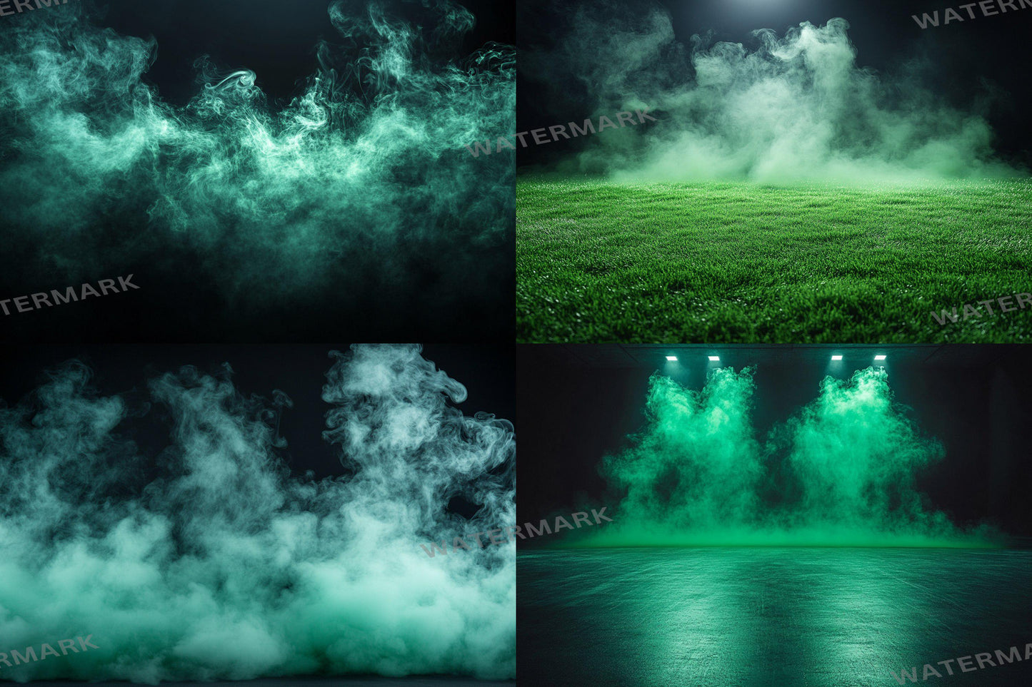 Green Smoke Backdrops, Mystical Fog Overlays, Dreamy Vapor Effects, Eerie Mist Textures, Atmospheric Digital Backgrounds for Creators