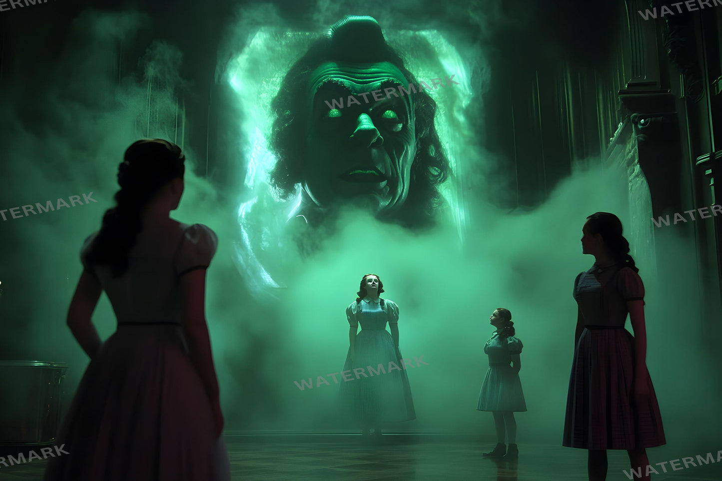 Wizard of Oz Emerald City Backdrops | Great Oz Digital Art Collection | Fantasy Photography Backgrounds & Green Magic