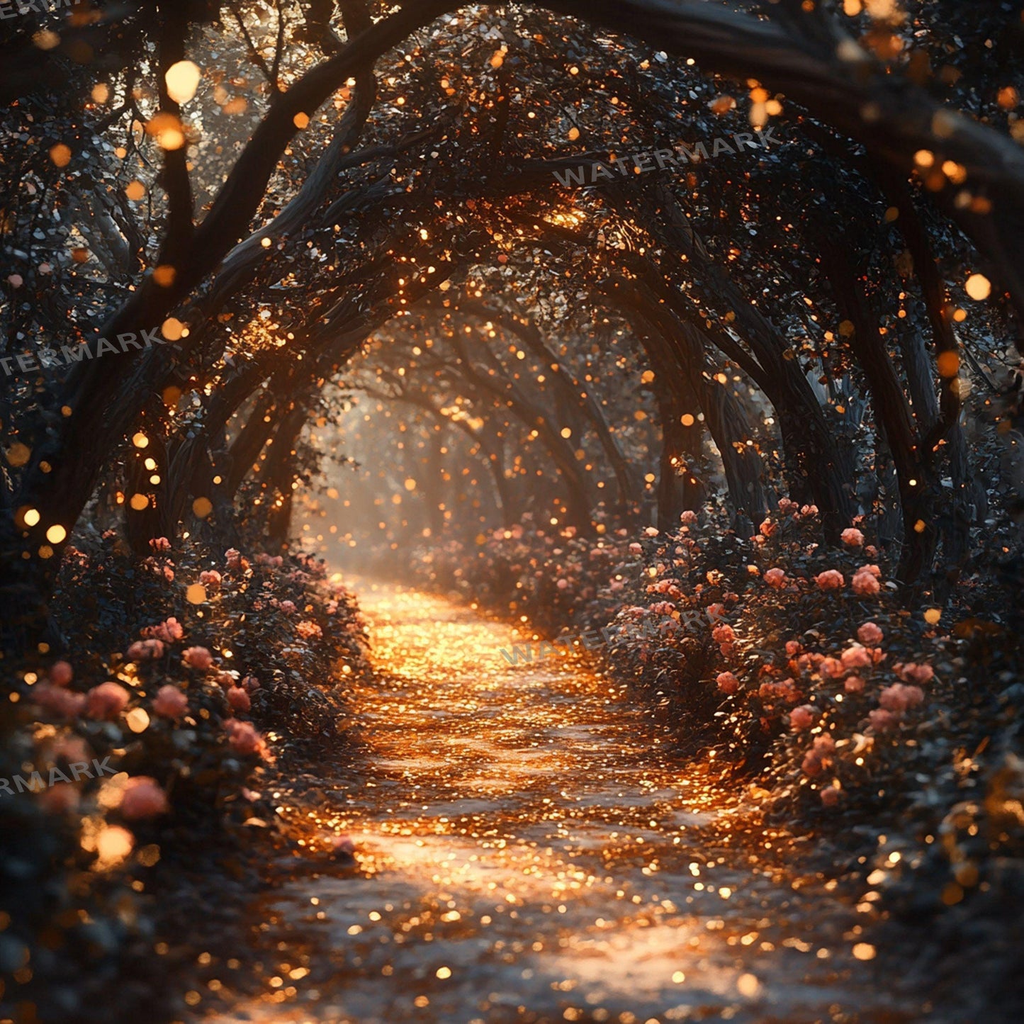 Pixie Dust Pathway Digital Photography Backdrops - Enchanted Forest Photoshop Overlays - Fairy Tale Backgrounds - Master Composites