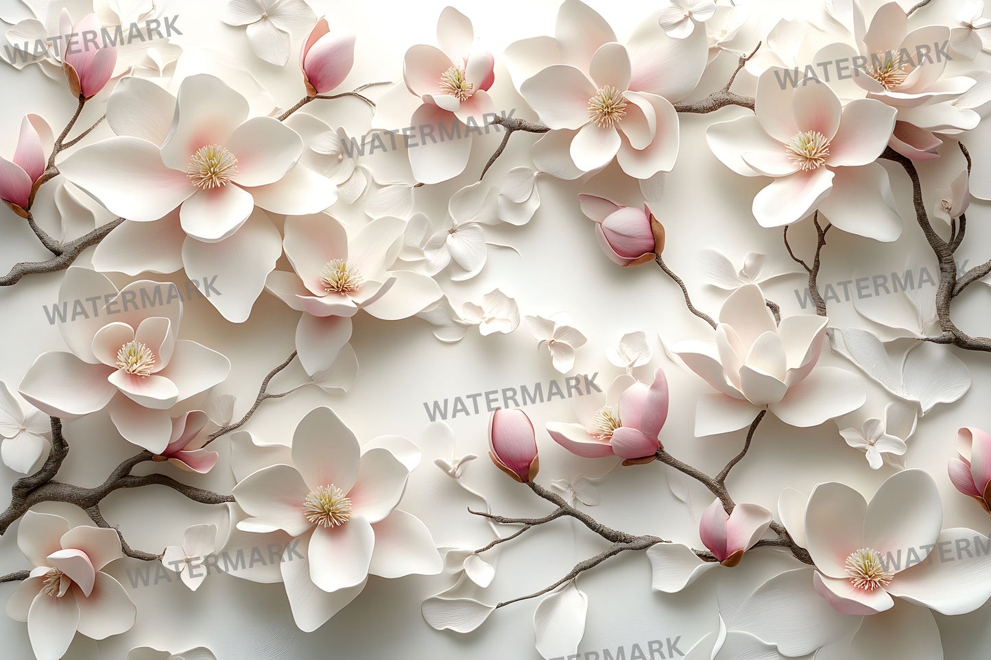 Magnolia Morning Backdrops, Serene Photography Backgrounds, Digital Backdrops, Scenic Photo Background, Floral Photography