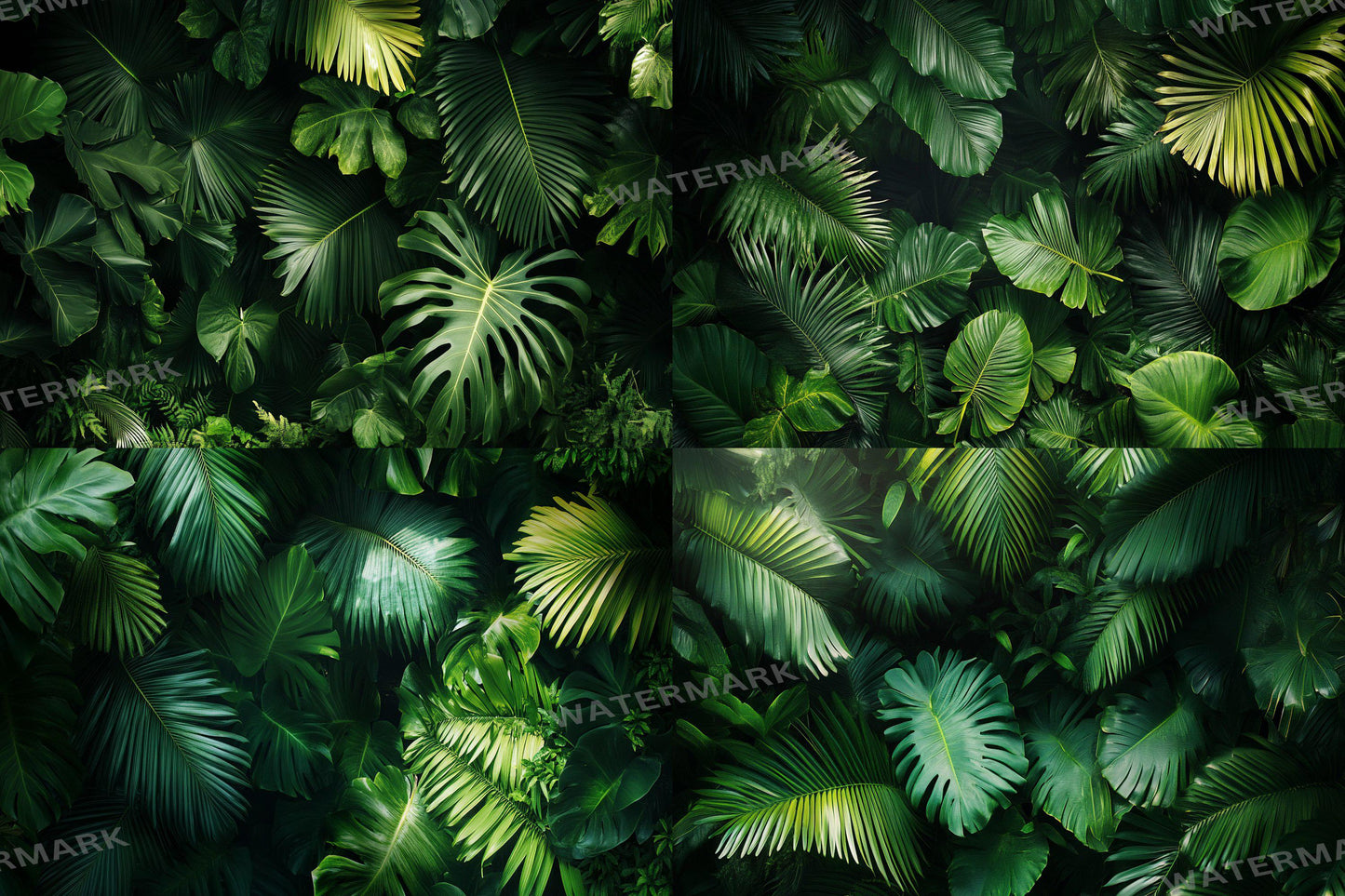 Aerial Tropic Leafy Green Backdrops - TV wallpaper, 16:9 ratio.perfect for streaming backgrounds, Photoshop, Overlays, Photography Backdrops