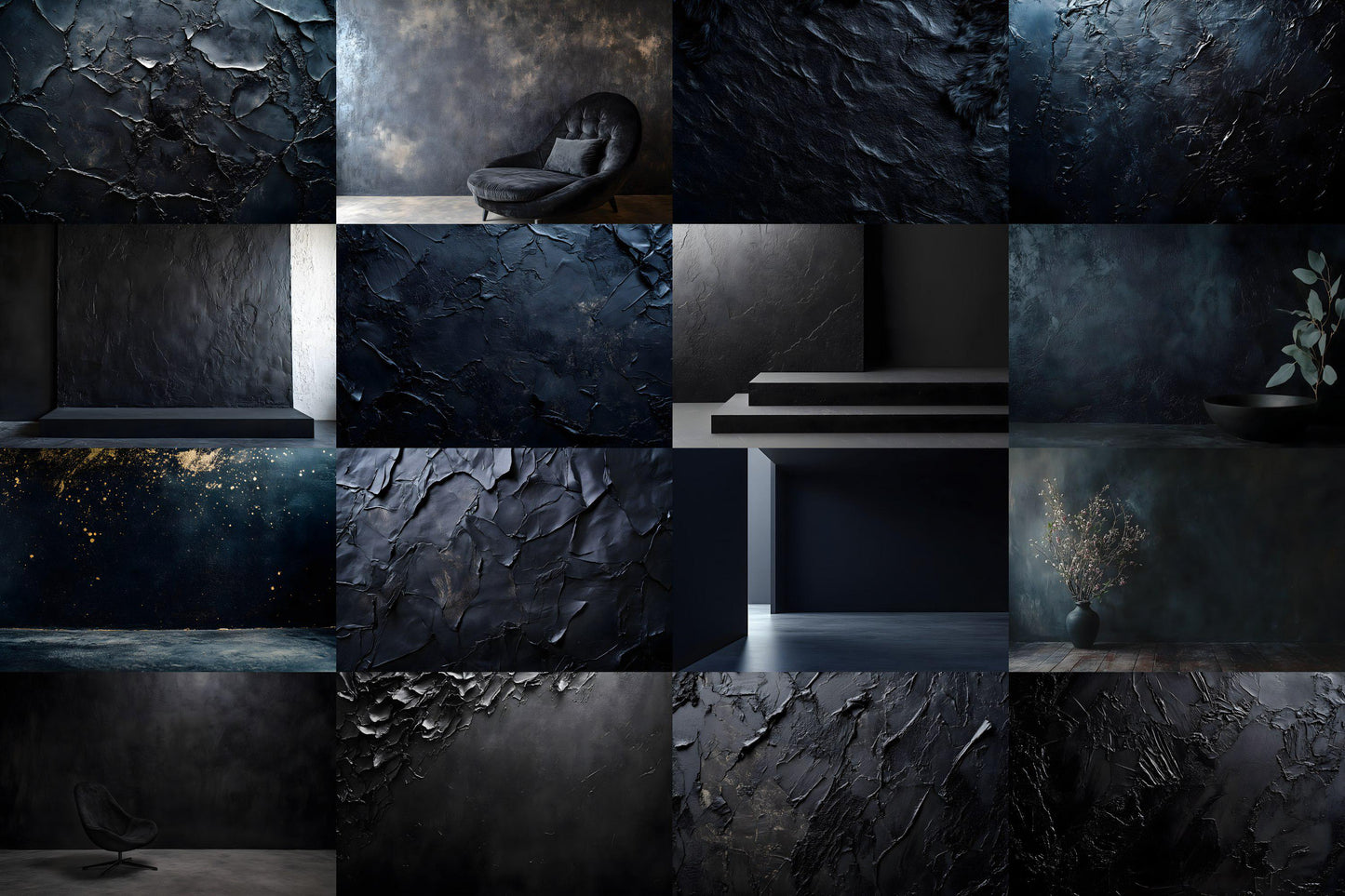 Black Texture Backdrops | Dark Moody Backgrounds | Maternity Backdrop | Wedding Backdrop | Photoshop Overlay | Textured Digital Backdrop