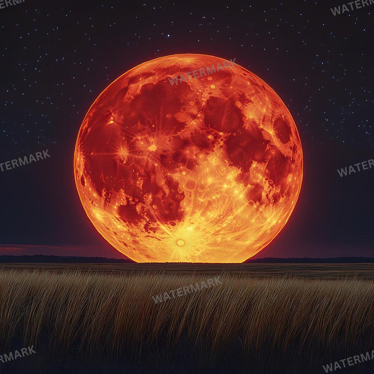 Giant Blood Moon Backdrops - Eerie and Spooky Photography Backgrounds - Halloween, Horror & Fantasy, Celestial Background, Moon Wallpaper