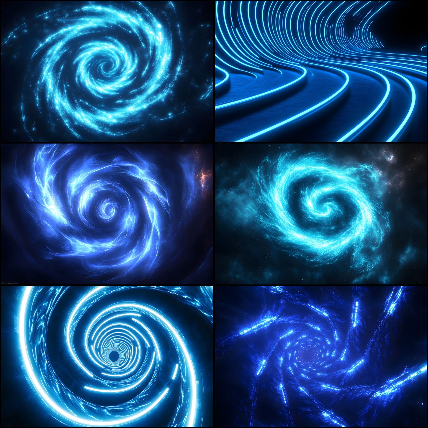 Abstract Blue Neon Lights Digital Backdrop, Modern Photography Background for Portraits, Photo Overlays, Creative Graphic Design Resource