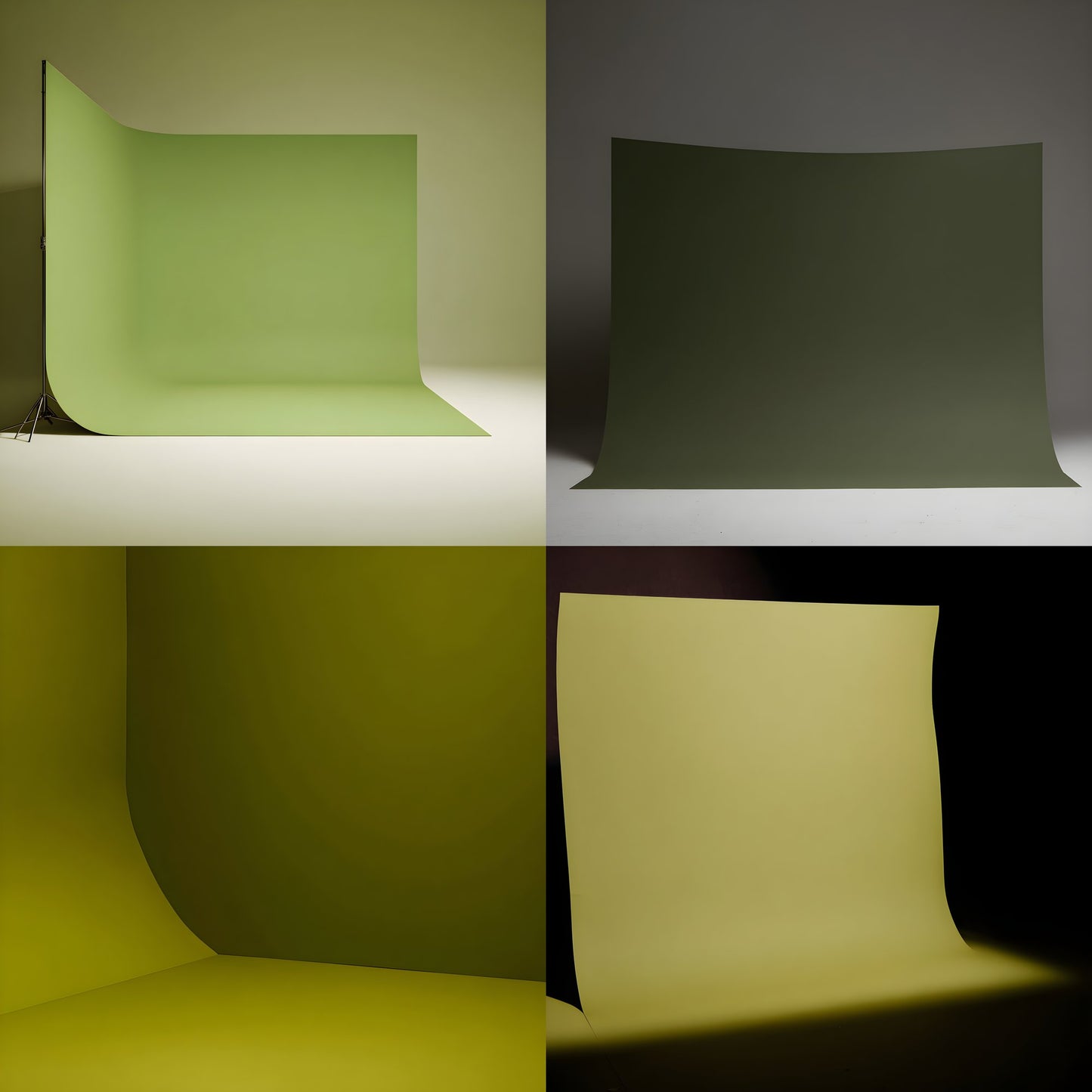Olive Green Digital Backdrop,Texture Background for Photography, Videography, Virtual Studio, Cyclorama Wall, Square Format Images